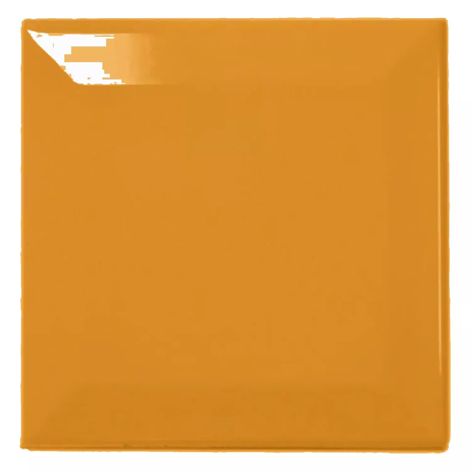 Ladrilho do metrô Amarelo Brilhante 10x10 cm Faceta Catarina Ocre