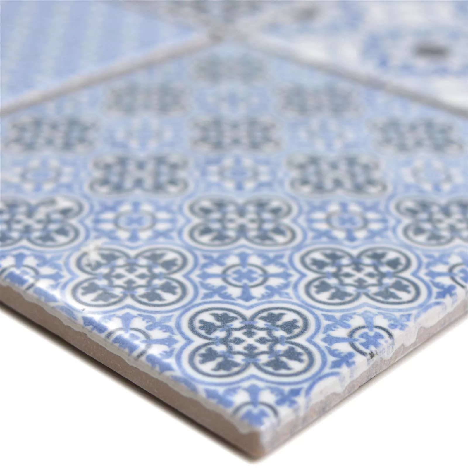 Cerâmica Azulejo Mosaico Daymion Óptica Retrô Azul 97
