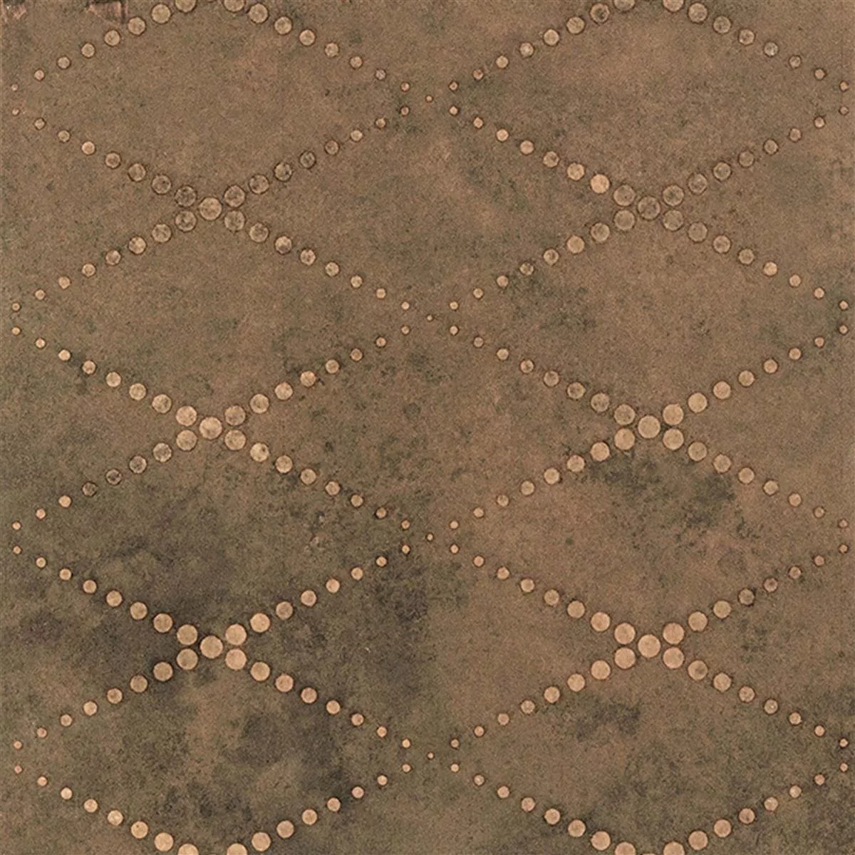 Ladrilhos Chicago Aparência de Metal Bronze R9 - 18,5x18,5cm - 2 Ladrilhos Chicago Aparência de Metal Bronze R9 - 18,5x18,5cm - 2