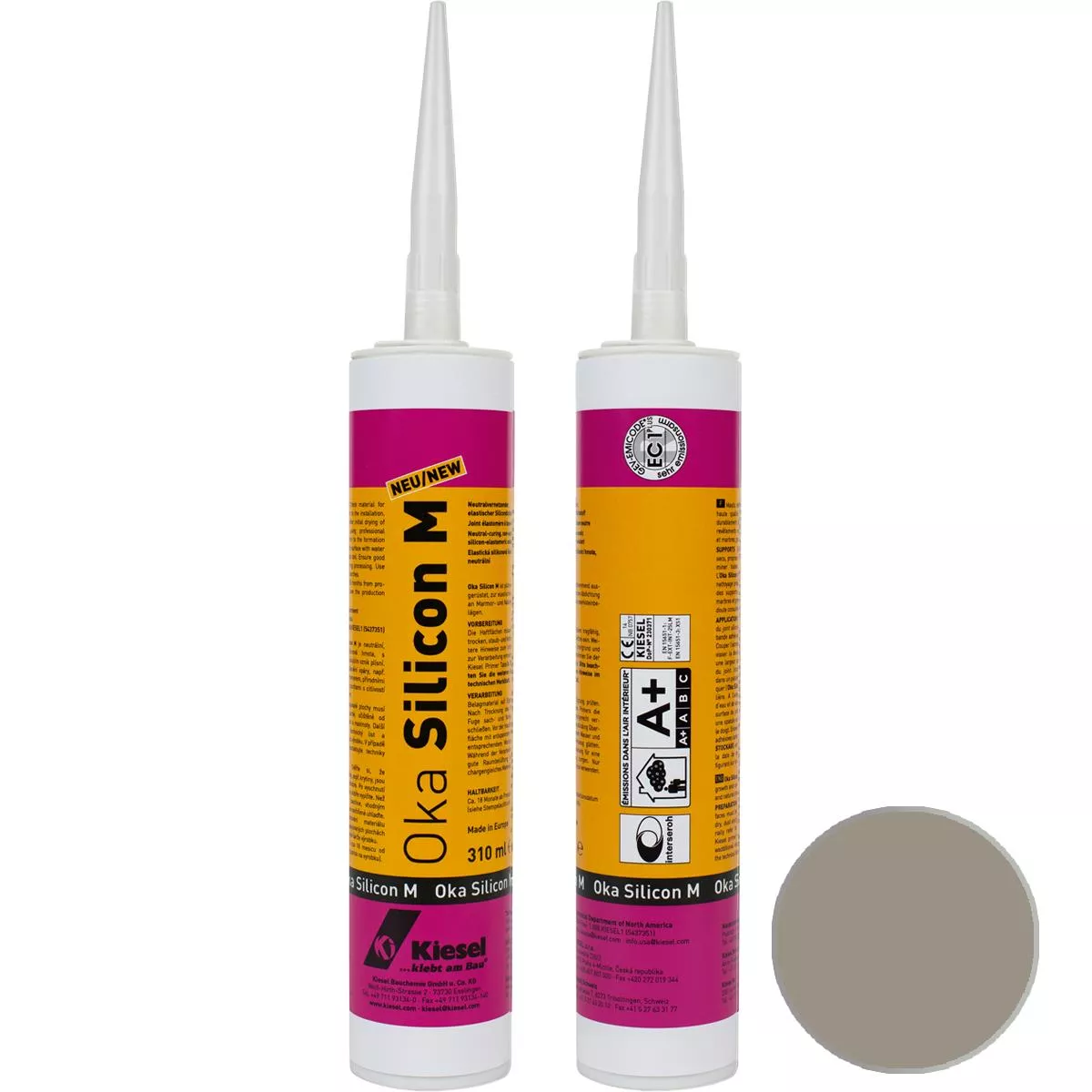 Pedra natural junta de silicone seixo OKA SILICON M pedra cinza 310 ml Pedra natural junta de silicone seixo OKA SILICON M pedra cinza 310 ml