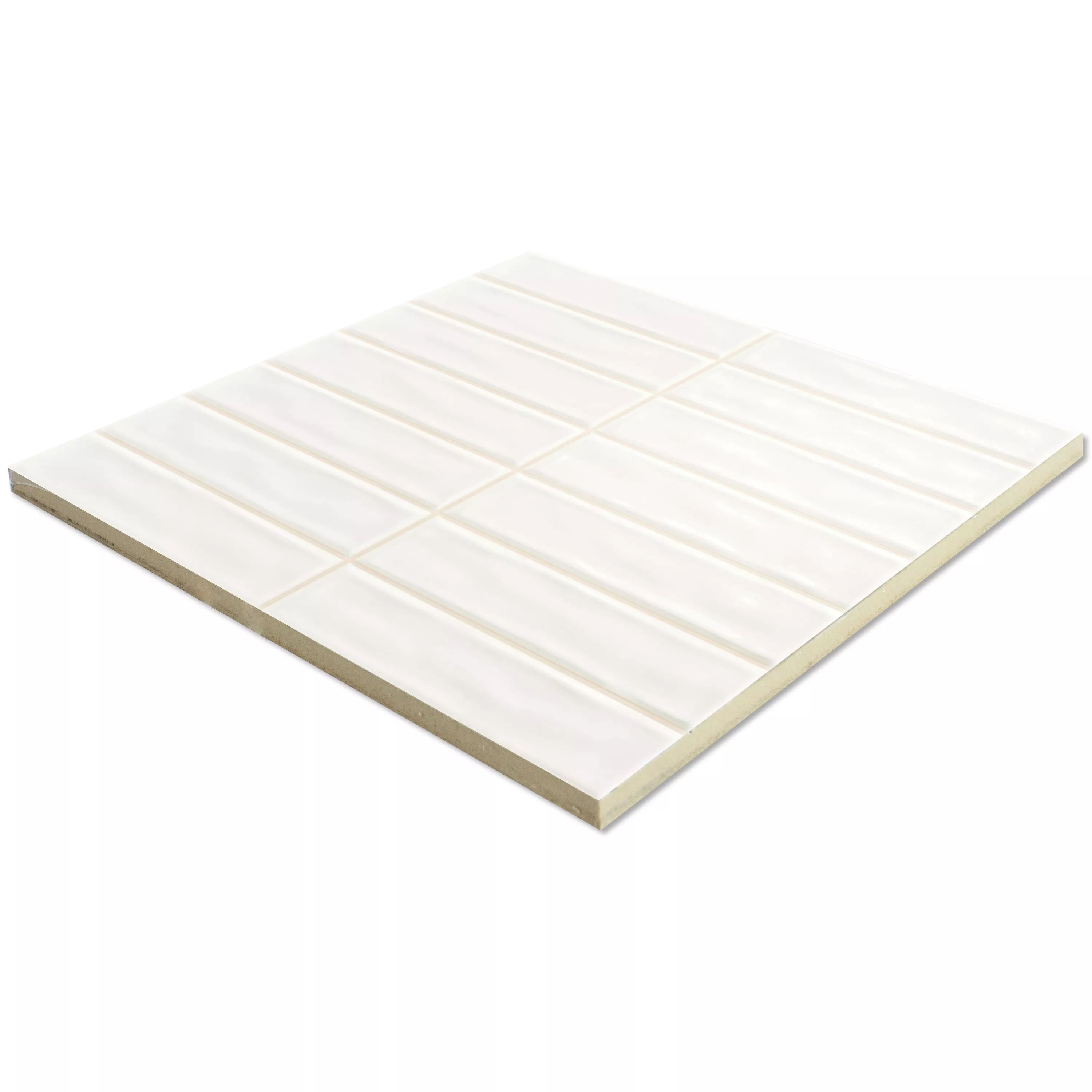 Azulejos Verbania Haste Brilhante Ondulado Branco 20x20cm