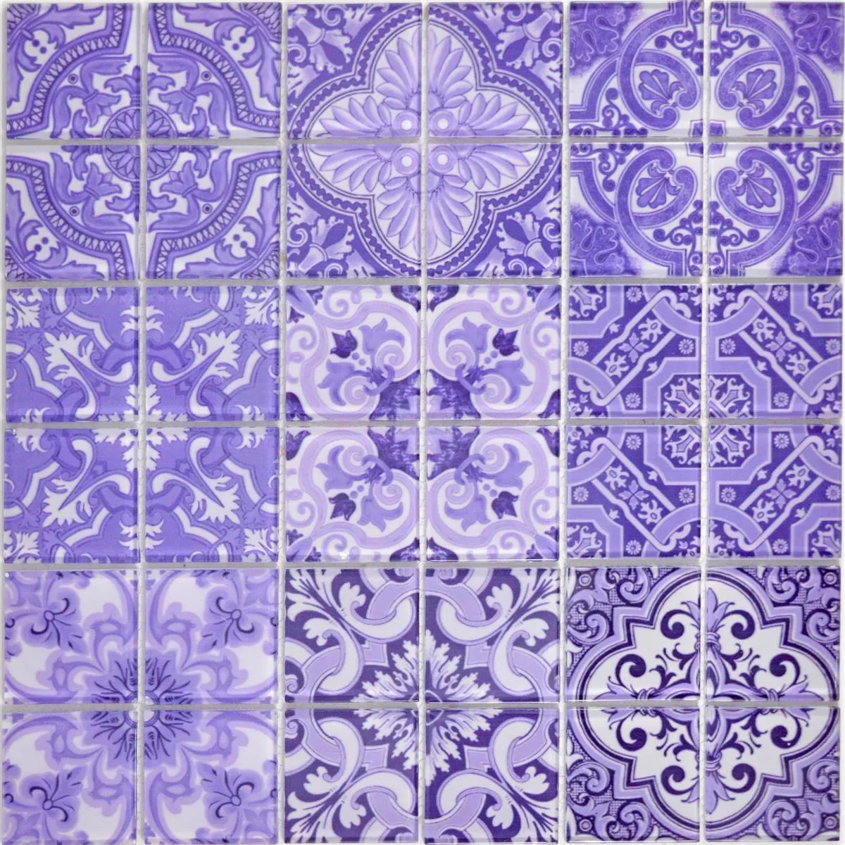 Mosaico De Vidro Azulejos Retrô India Vintage Payat