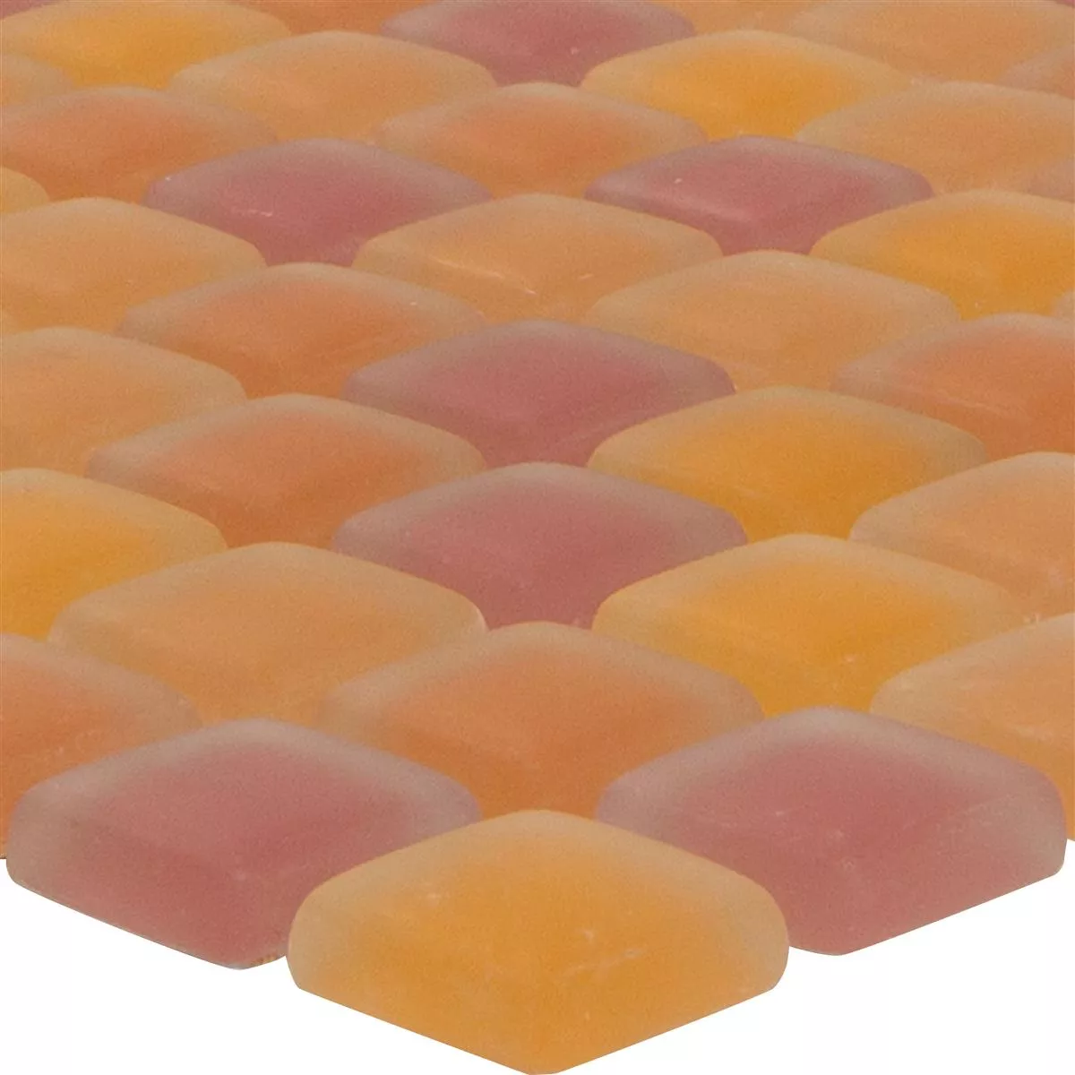 Padrão de Mosaico De Vidro Azulejos Ponterio Frosted Laranja Mix