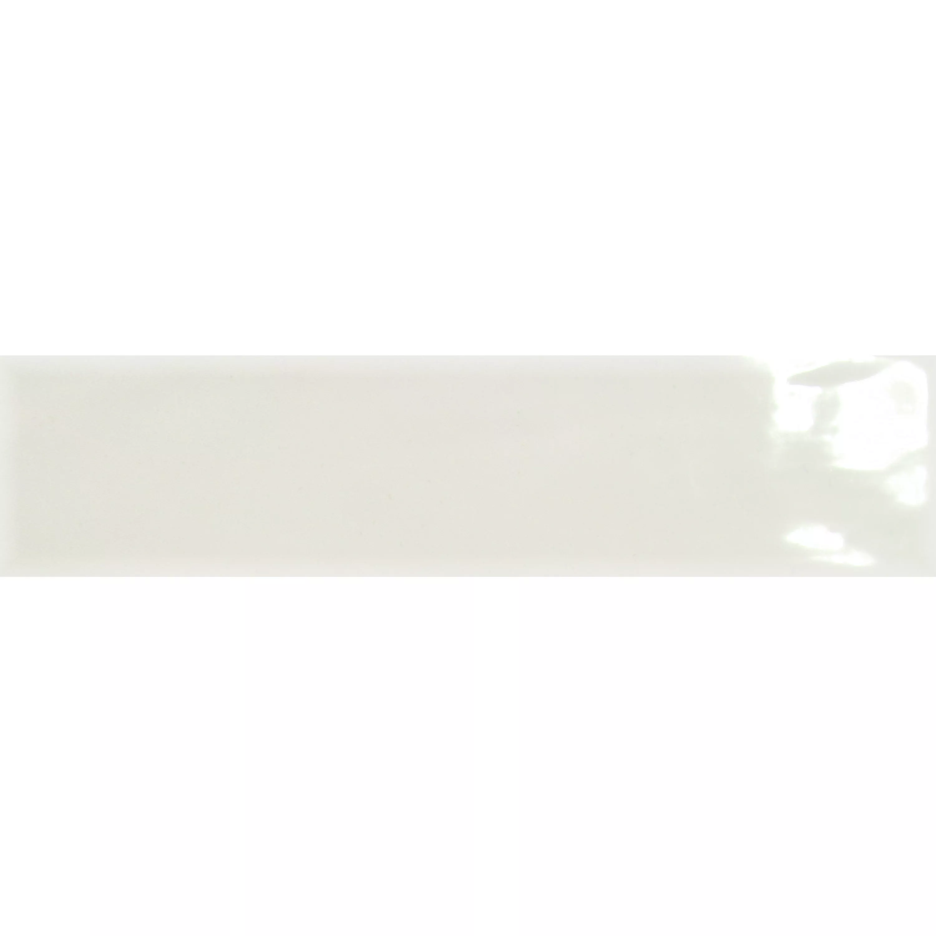 Azulejos Tamaris Flora Brilhante Ondulado Branco 5x25cm 