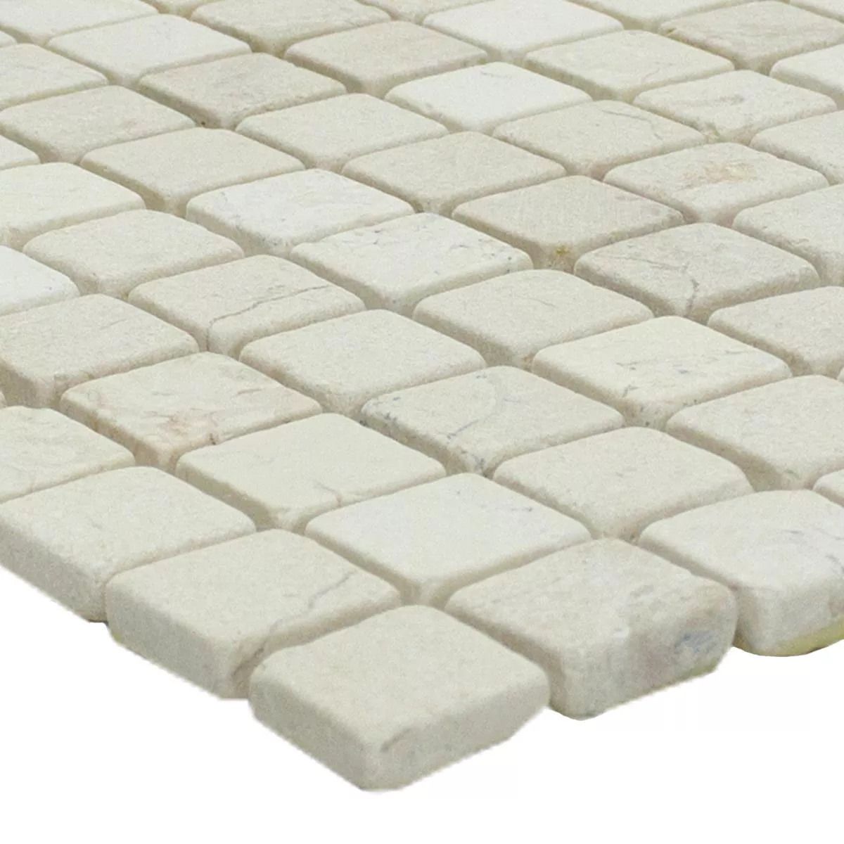 Mosaico De Pedra Natural Mármore Vito Bege Branco