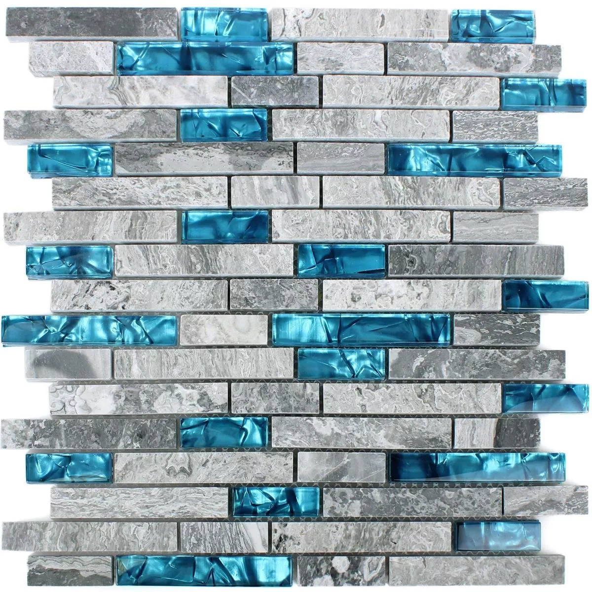 Mosaico De Vidro Ladrilhos De Pedra Natural Sinop Cinza Azul Stick
