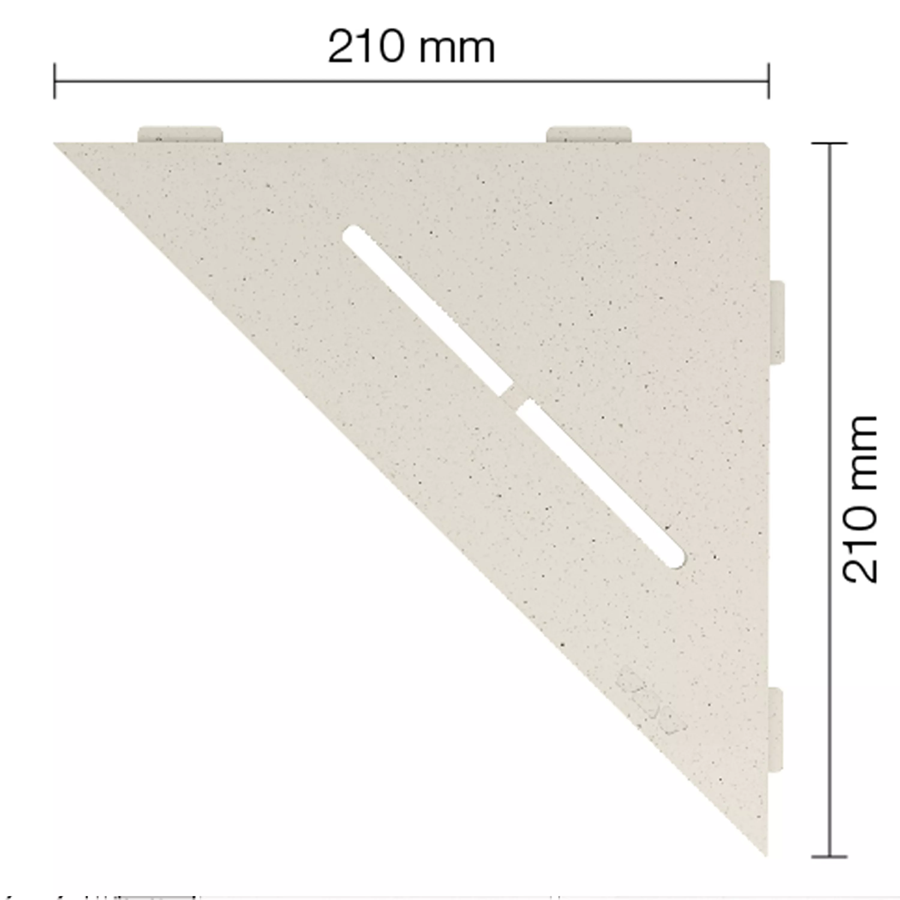 Prateleira de chuveiro prateleira de parede Schlüter triângulo 21x21cm marfim puro
