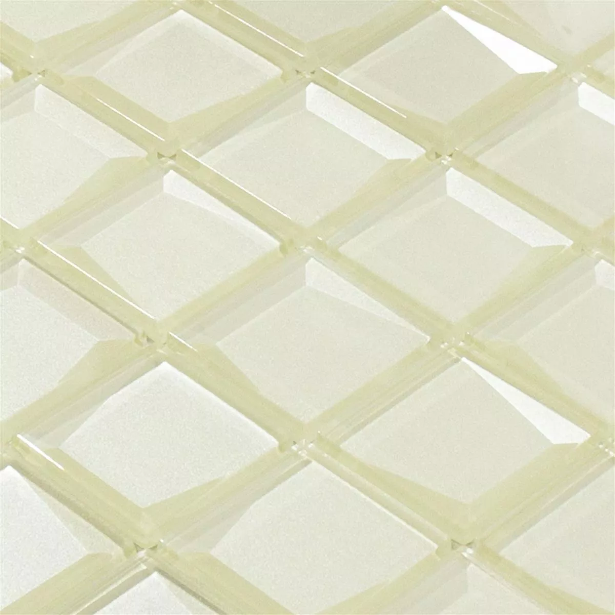 Padrão de Mosaico De Vidro Azulejos Venedig 3D Creme