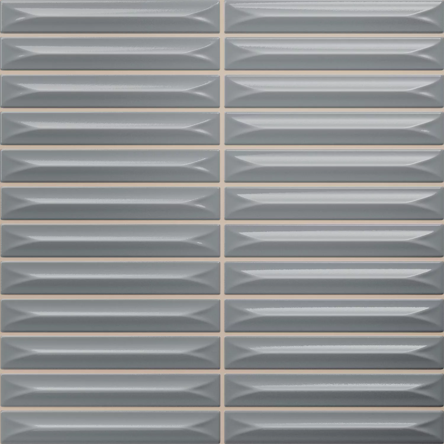 Bevel Cinza Brilhante Haste 20x20 cm