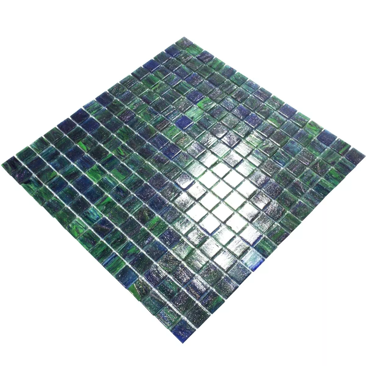 Mosaico De Vidro Azulejos Catalina Azul Verde Mix