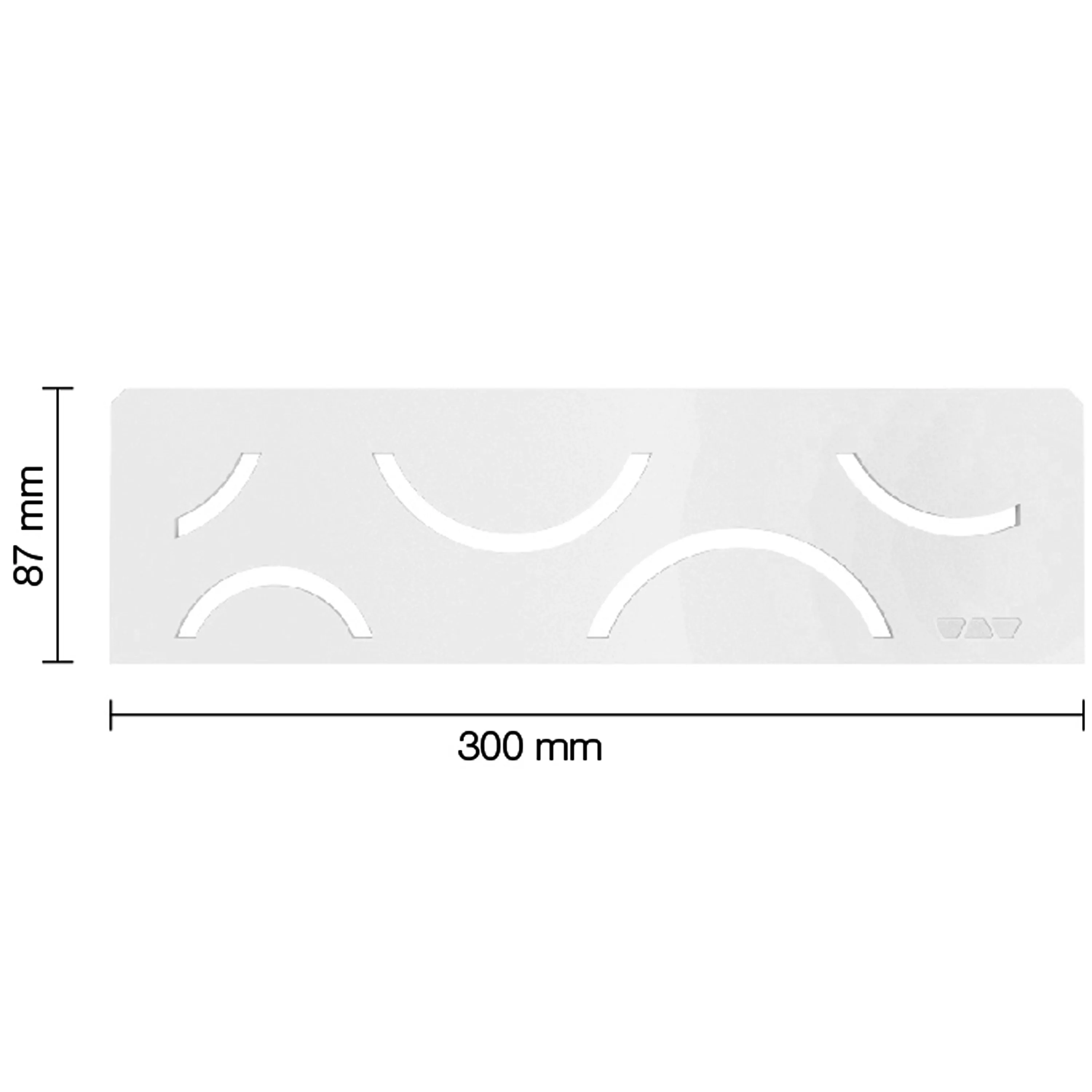 Prateleira de parede nicho Schlüter retângulo 30x8,7cm Curve branco