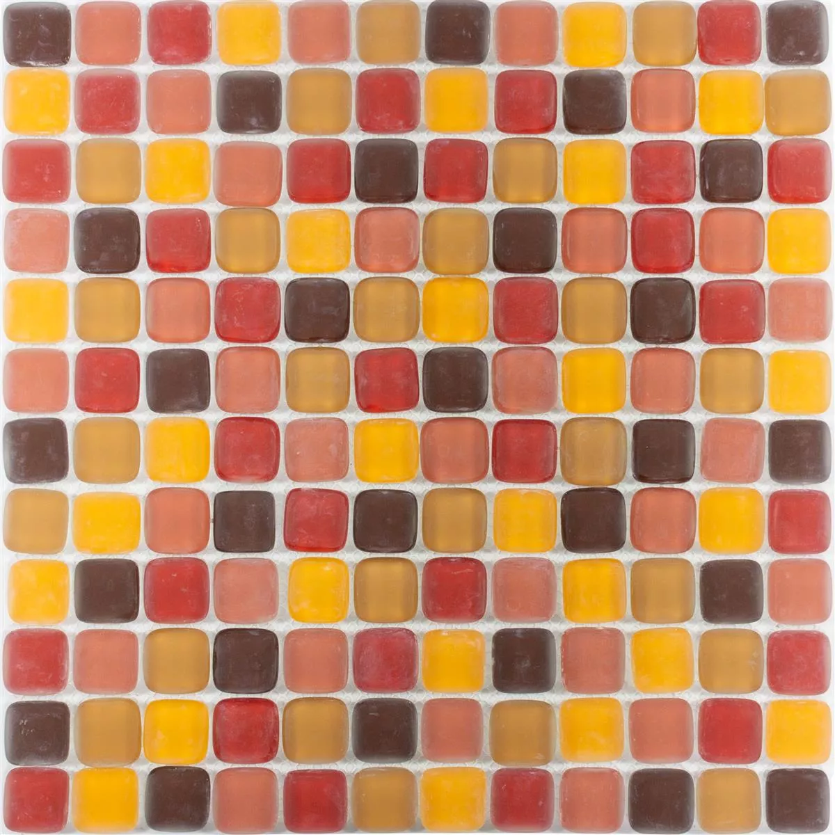 Padrão de Mosaico De Vidro Azulejos Ponterio Frosted Vermelho Mix