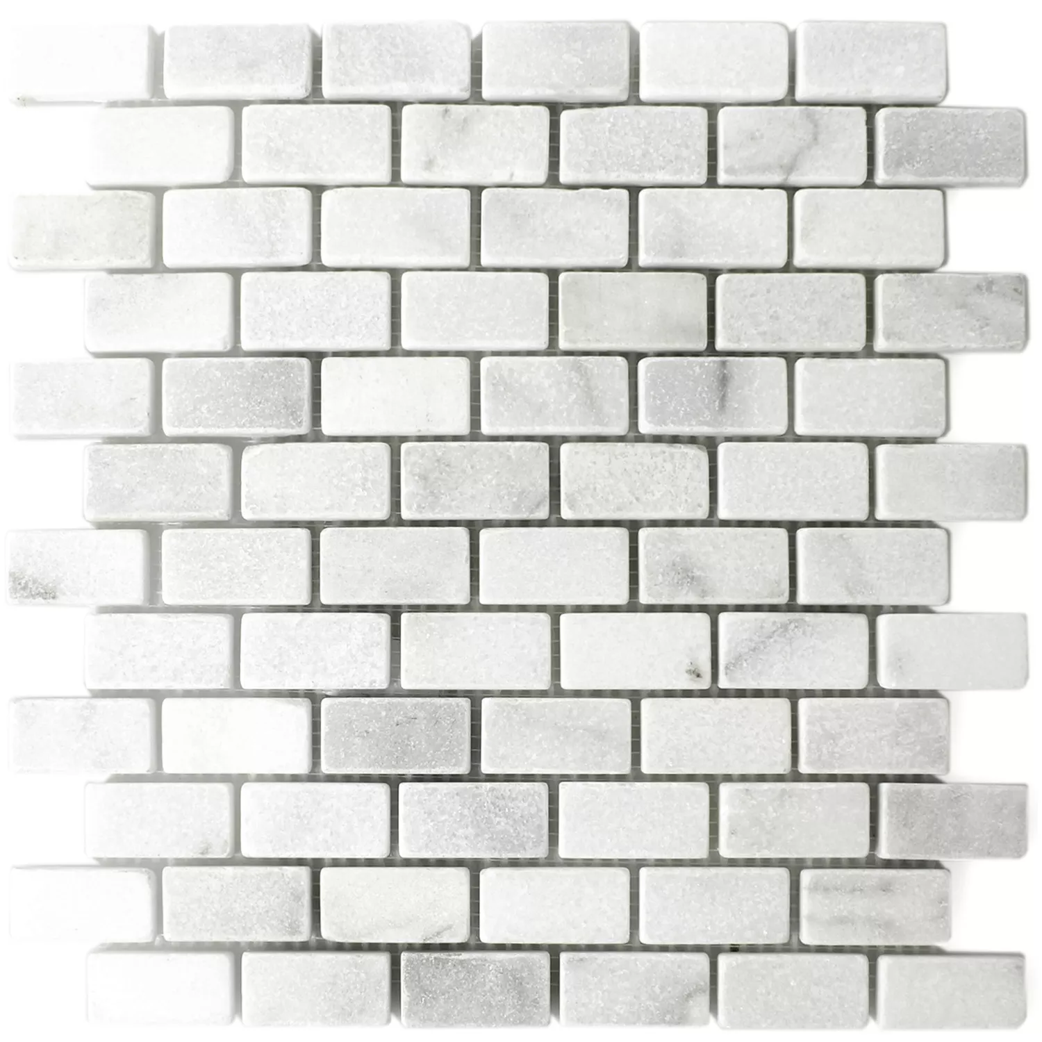 Padrão de Azulejo Mosaico Mármore Pedra Natural Treviso Brick Branco