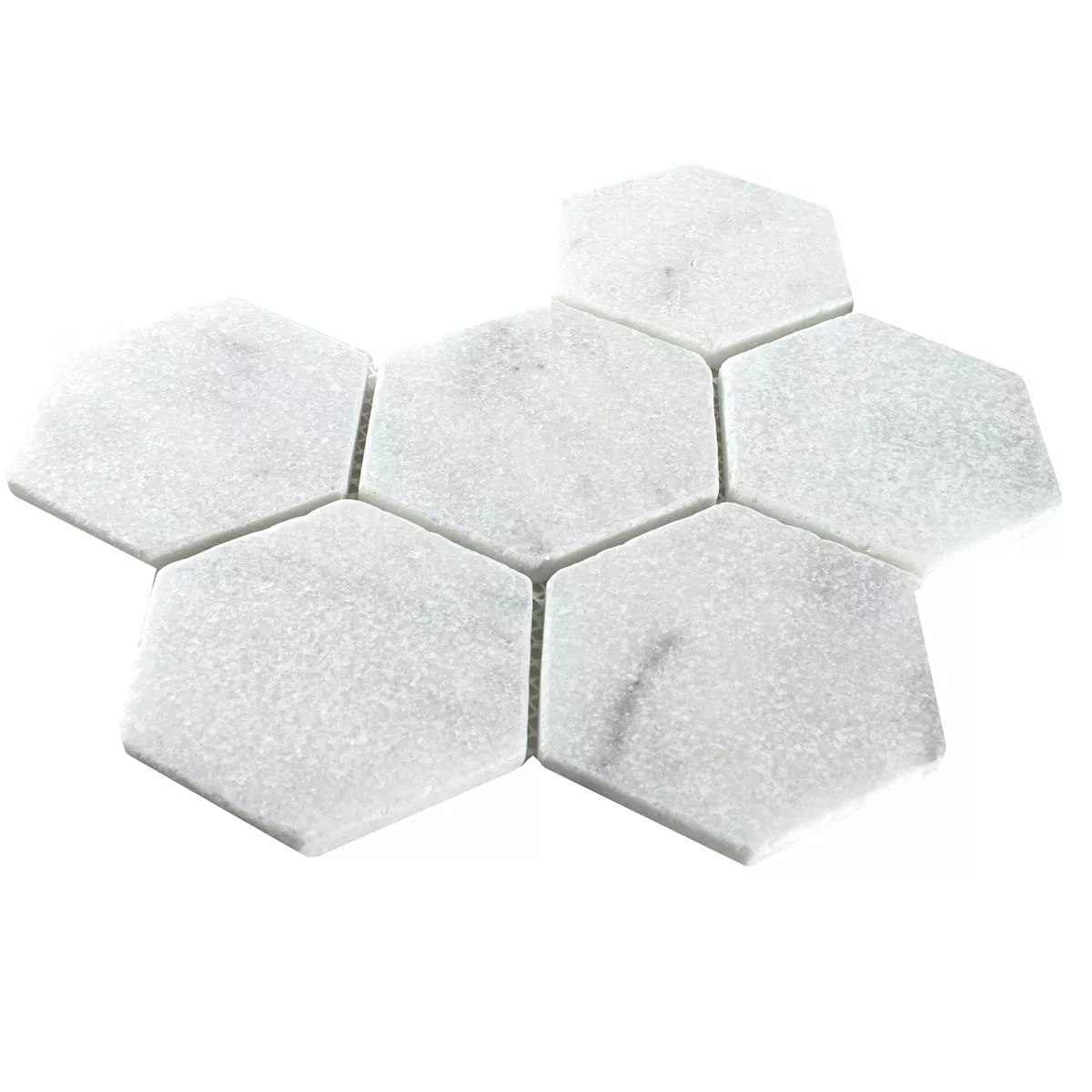 Mármore Pedra Natural Azulejo Mosaico Maracay Hexágono White