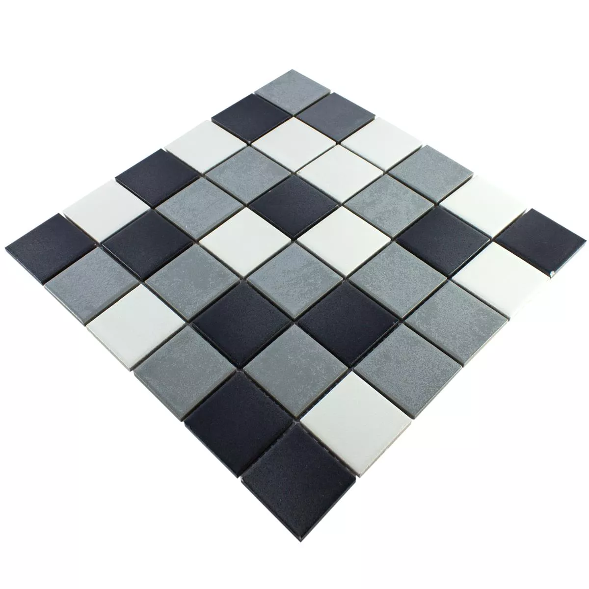 Padrão de Mosaico Cerâmico Azulejos Orion Preto Cinza