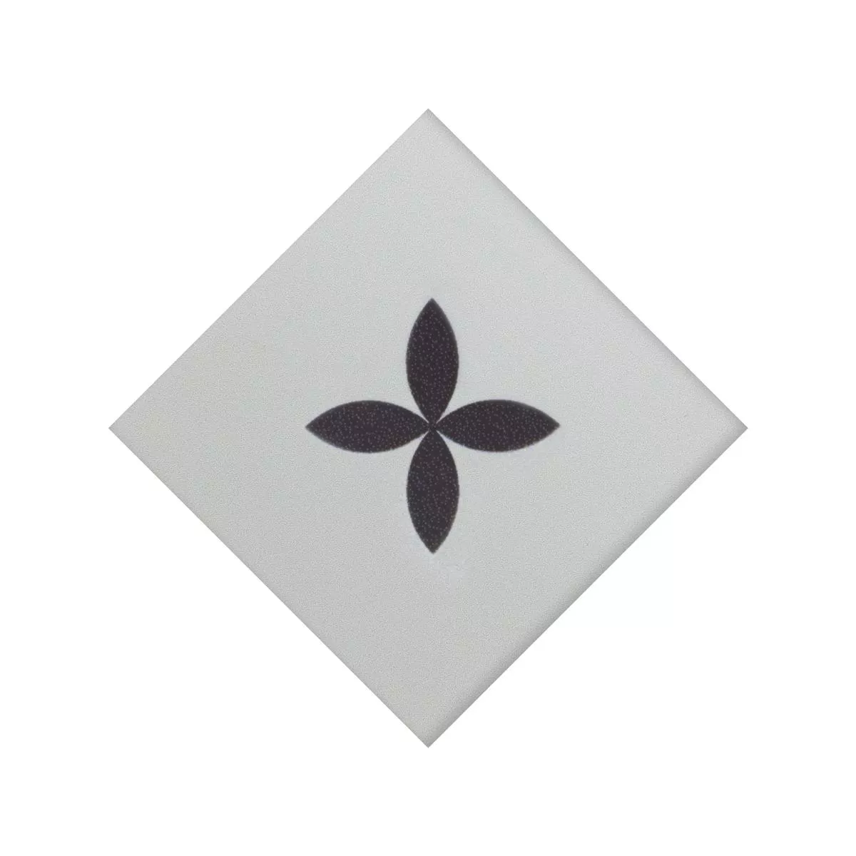 Grés Porcelânico Azulejos Genexia Preto Branco Decor 4 Rosana  4,6x4,6cm