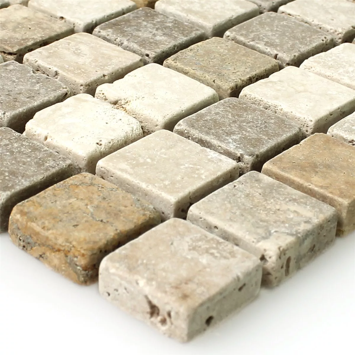 Azulejo Mosaico Pedra Natural Marrom Bege Vermelho Azulejo Mosaico Pedra Natural Marrom Bege Vermelho