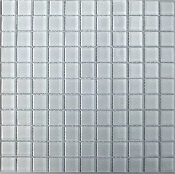 Mosaico De Vidro Azulejos Branco Uni 25x25x4mm