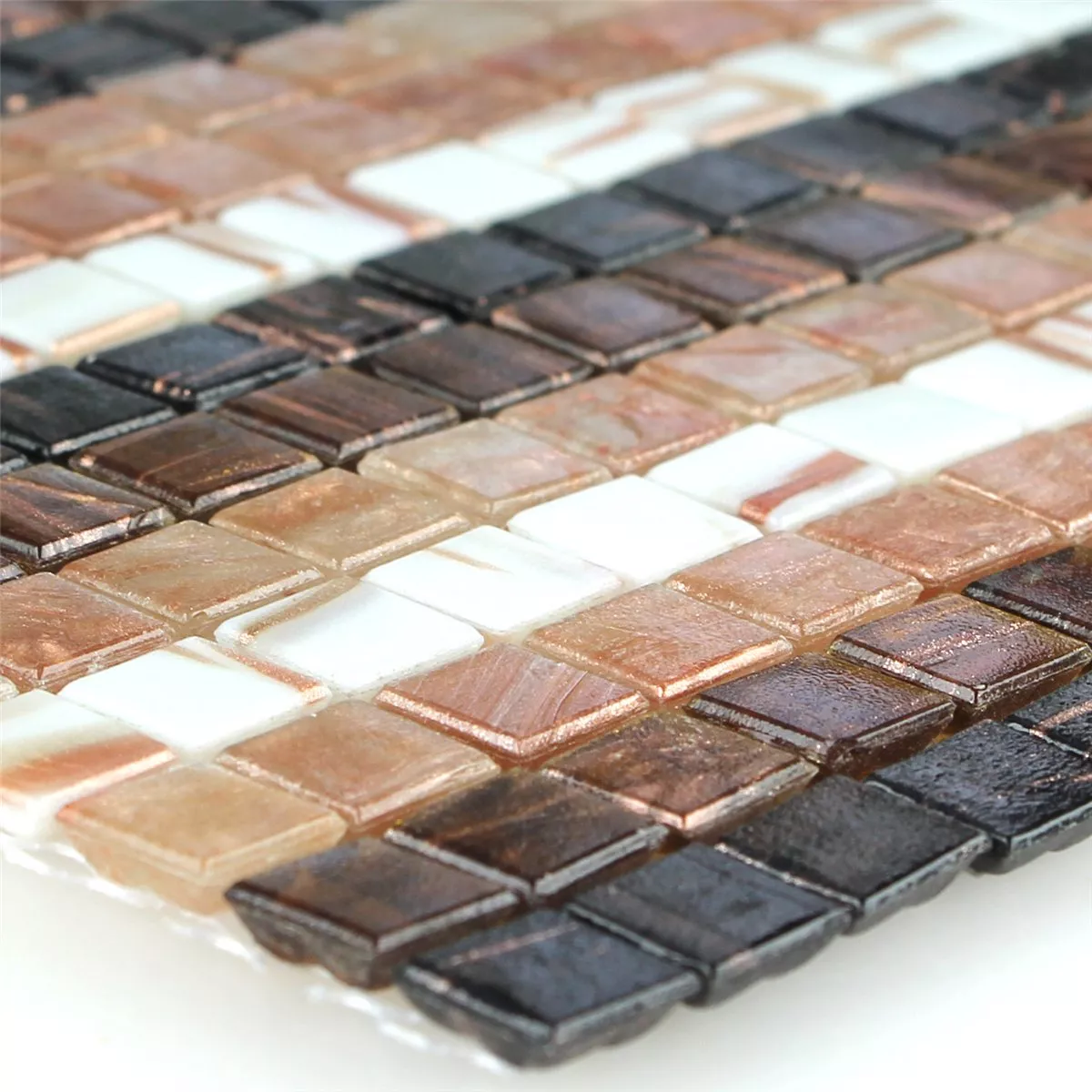 Padrão de Azulejo Mosaico Vidro Efeito Stripe Multi Mix