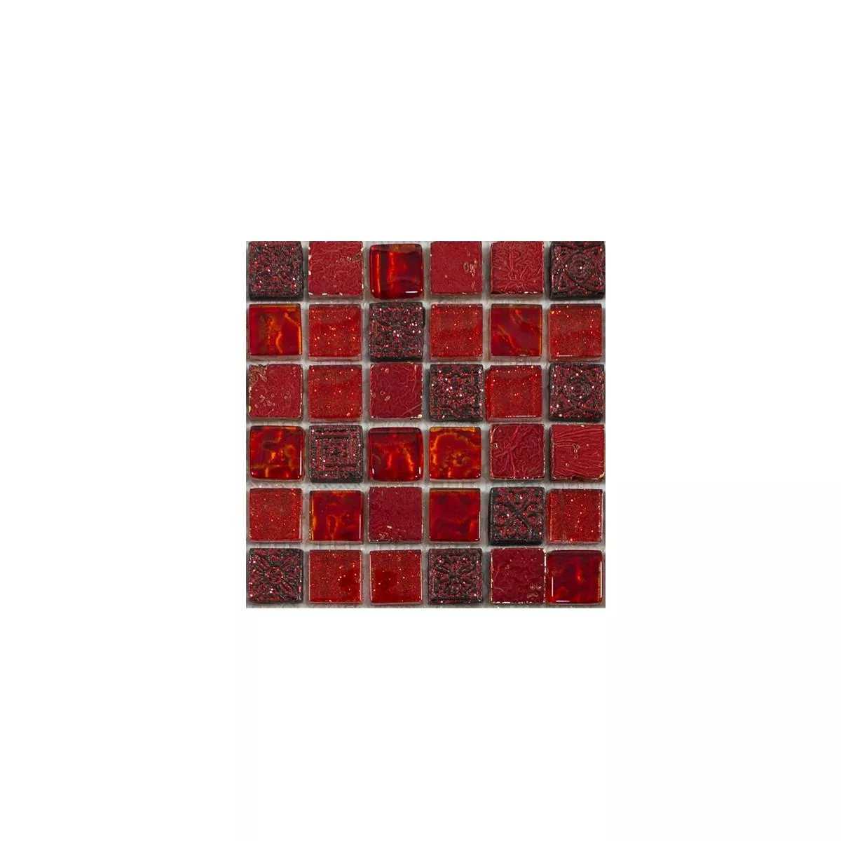 Padrão de Mosaico De Vidro Ladrilhos De Pedra Natural Cleopatra Vermelho