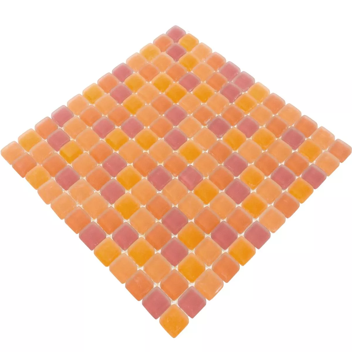 Padrão de Mosaico De Vidro Azulejos Ponterio Frosted Laranja Mix