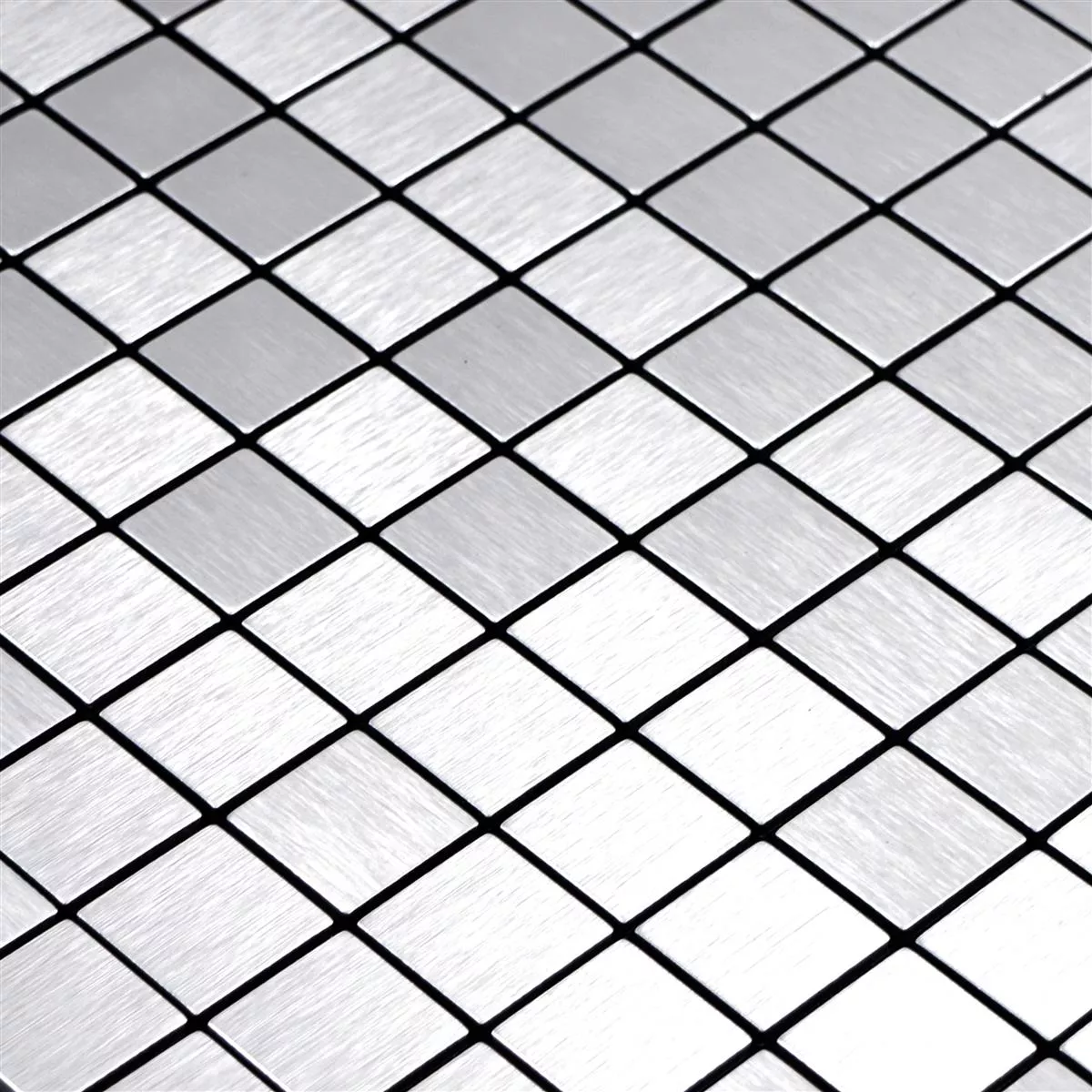 Metal Azulejo Mosaico Wygon Autoadesivo Prata 25mm