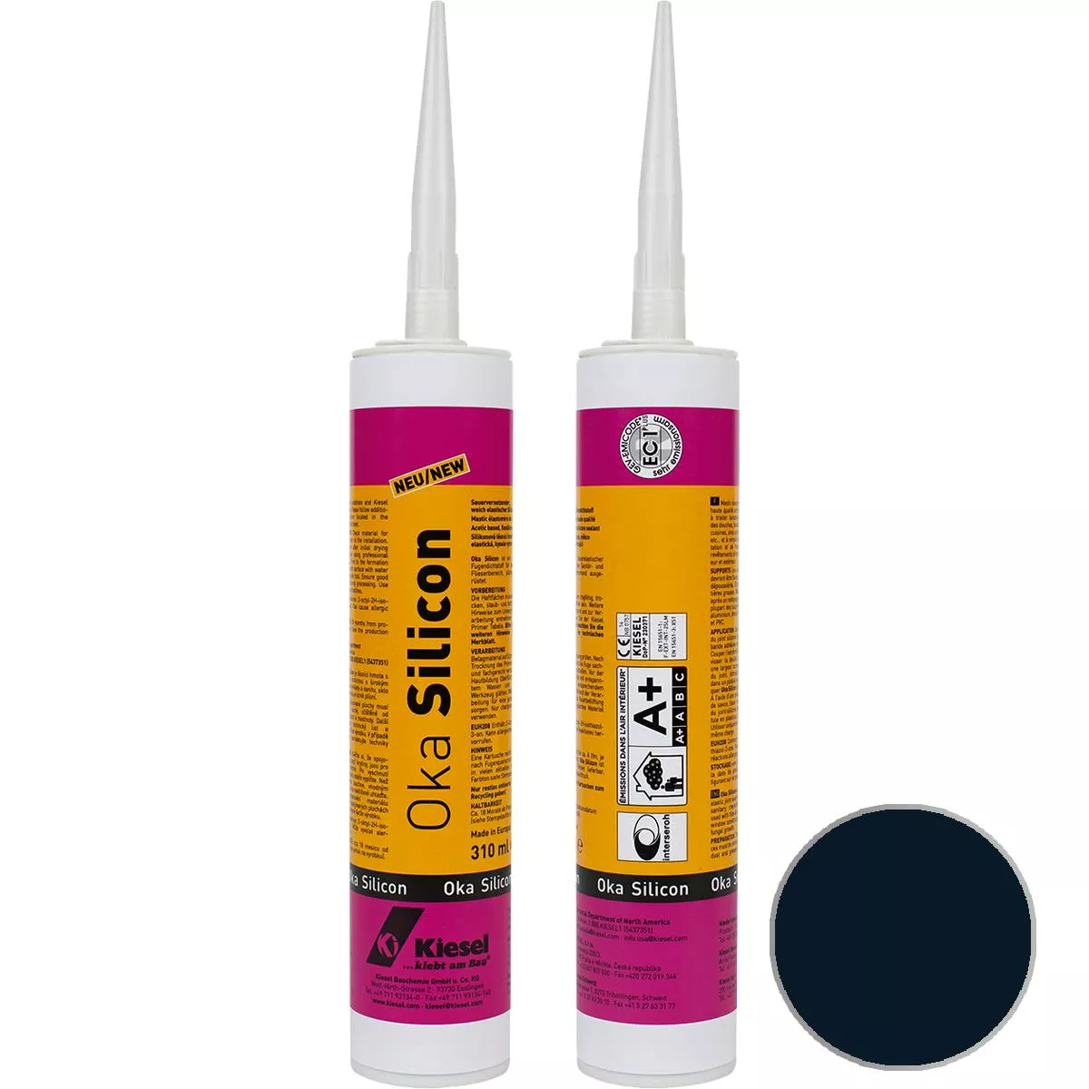 Junta de silicone Kiesel OKA SILICON veludo preto 310 ml