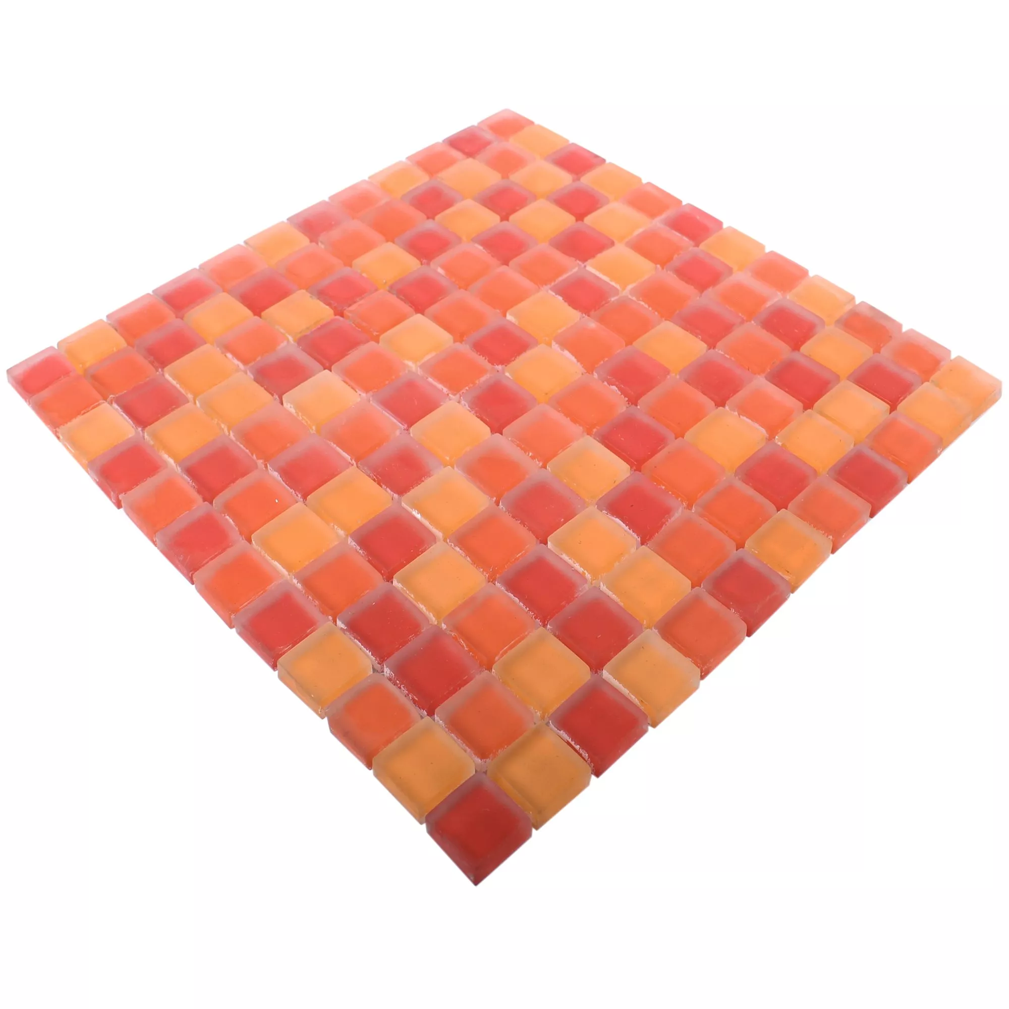 Padrão de Mosaico De Vidro Azulejos Blossom Laranja Vermelha Mix Fosco