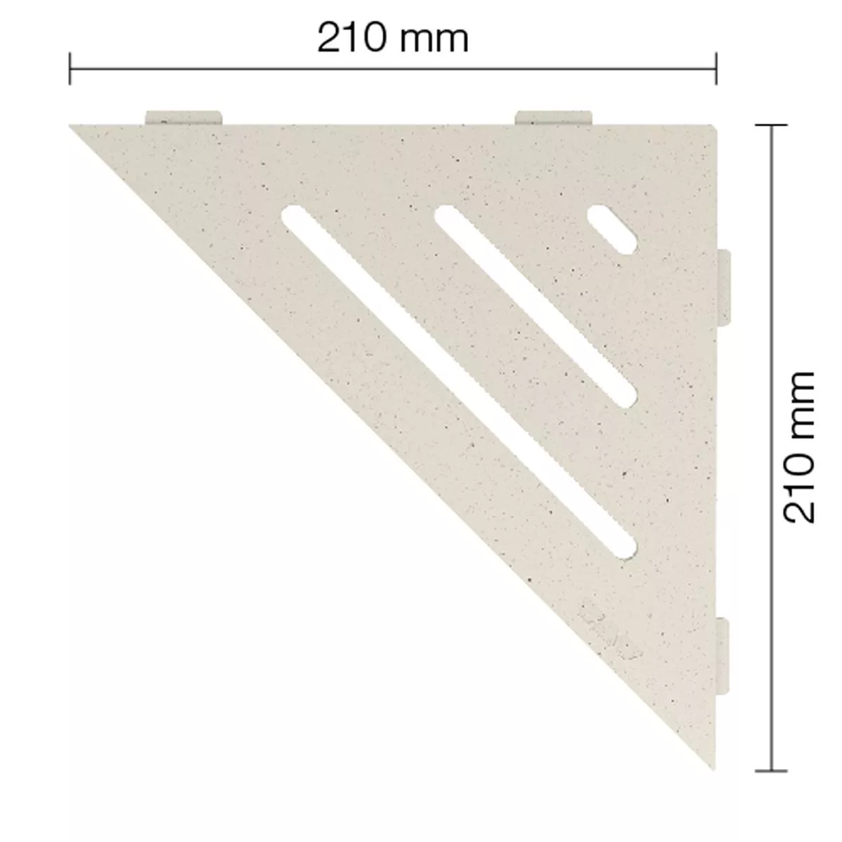 Prateleira de parede prateleira de chuveiro Schlüter triângulo 21x21cm onda marfim