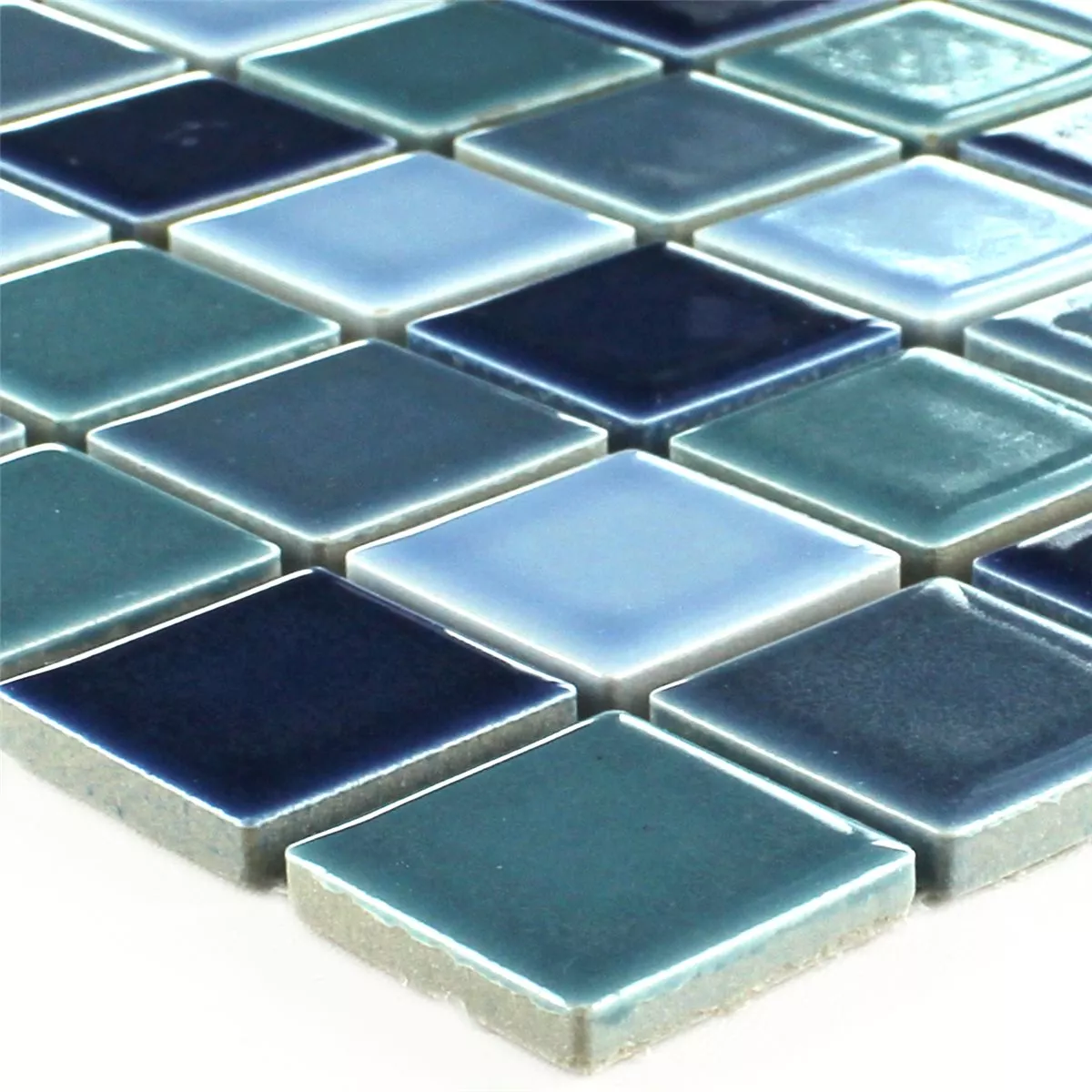 Cerâmica Azulejo Mosaico Bodaway Azul Mix Brilhante