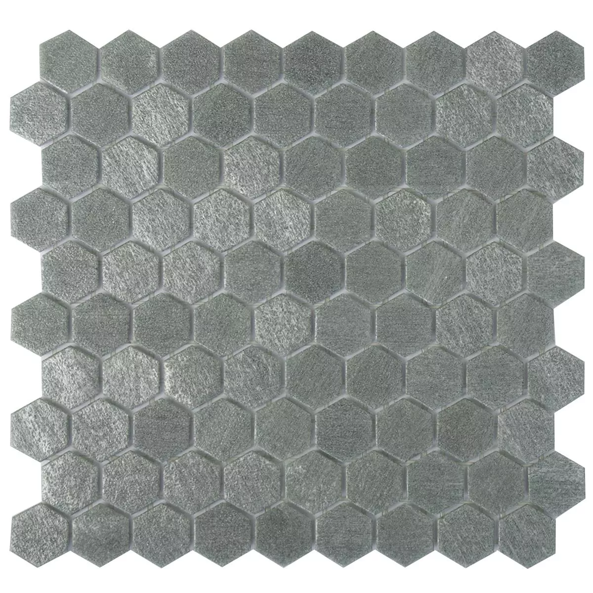 Mosaico De Vidro Azulejos Trend-Vi Hexagonal 2102 Cinza Claro