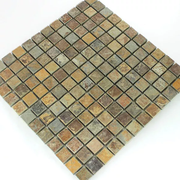 Azulejo Mosaico Quartzito Pedra Natural Multi Color Multicolorido Mix