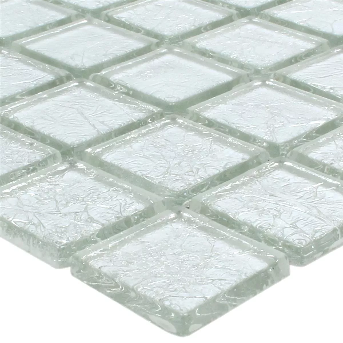 Azulejo Mosaico Vidro Lucca Prata 23x23x4mm Azulejo Mosaico Vidro Lucca Prata 23x23x4mm