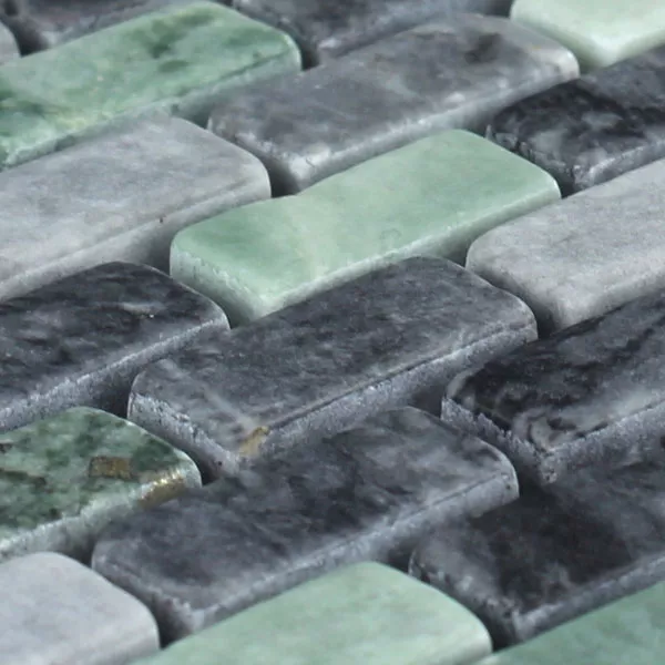 Padrão de Azulejo Mosaico Mármore Gironde Jade Preto Verde