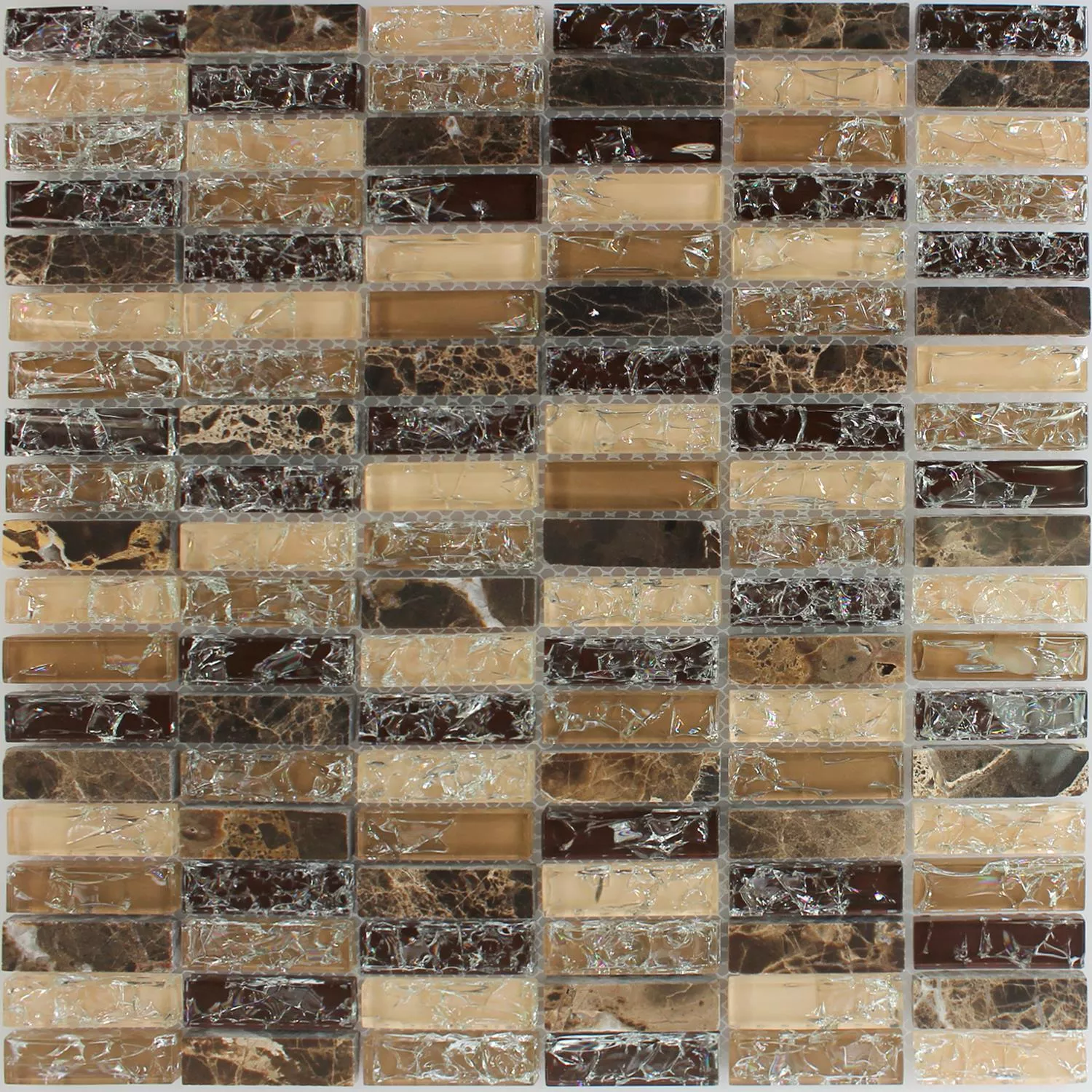 Padrão de Mosaico De Vidro Azulejos Pedra Natural Vidro Quebrado Haste Dark Emperador