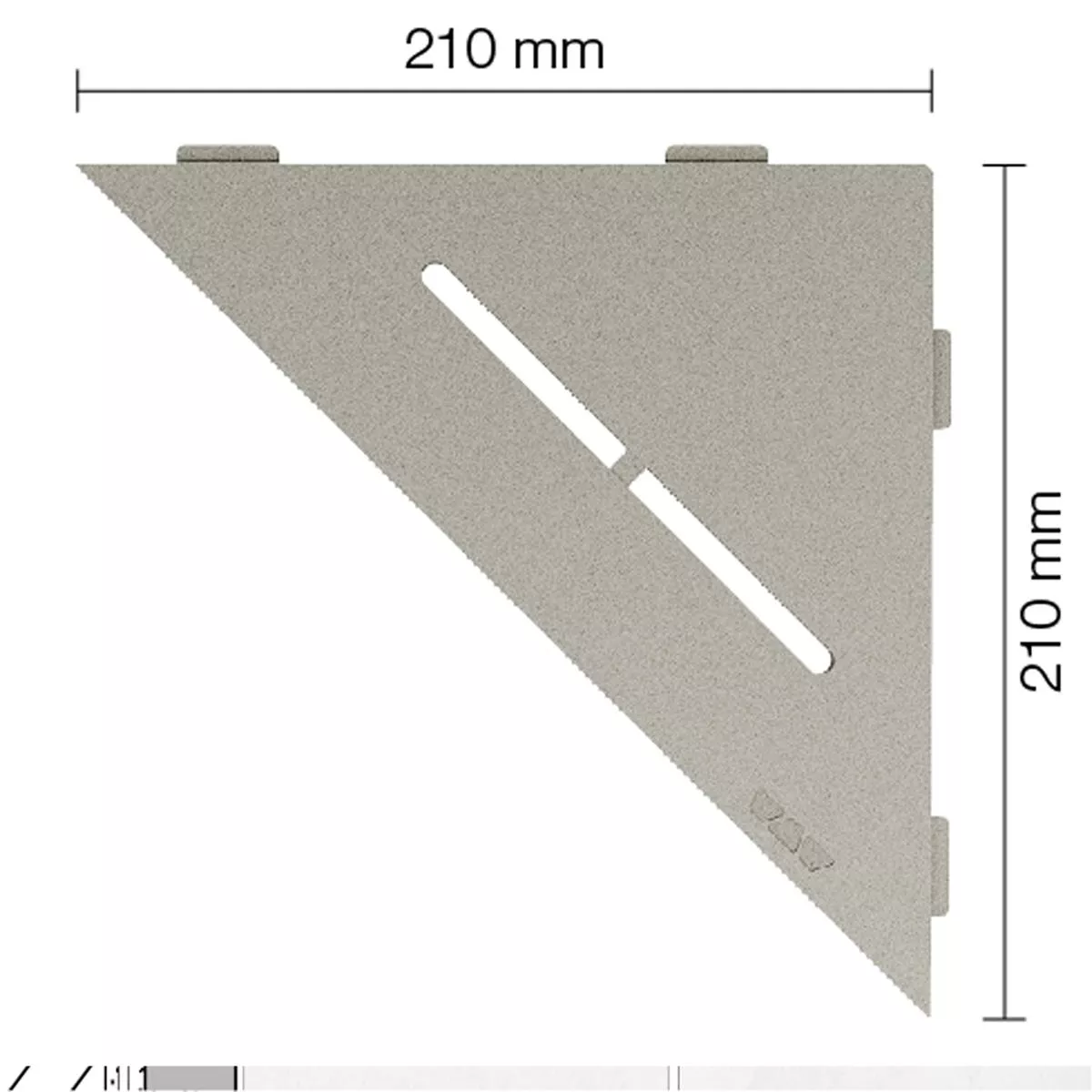 Prateleira de chuveiro prateleira de parede Schlüter triângulo 21x21cm cinza puro