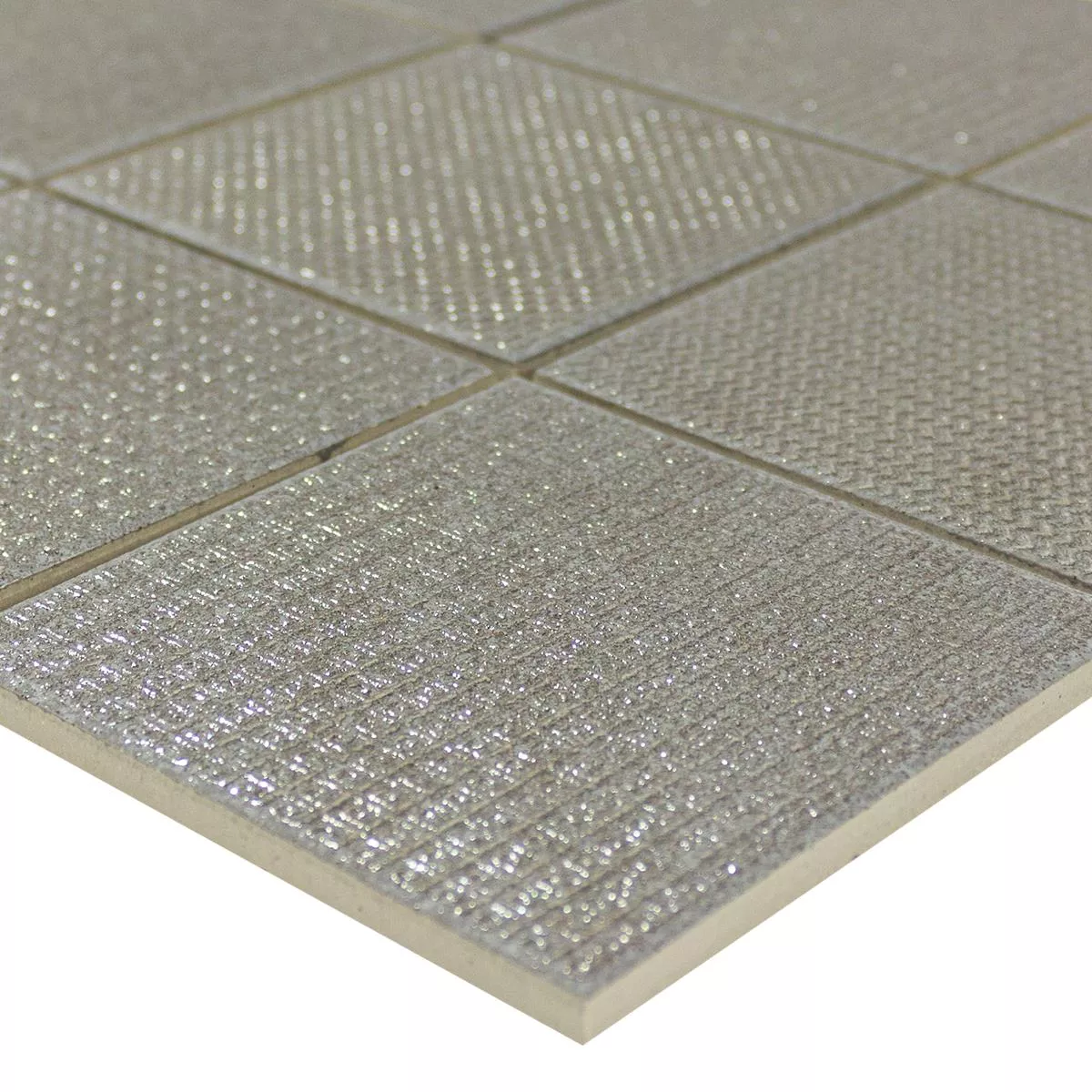 Areora Mosaico Cerâmico Metallic Cinza