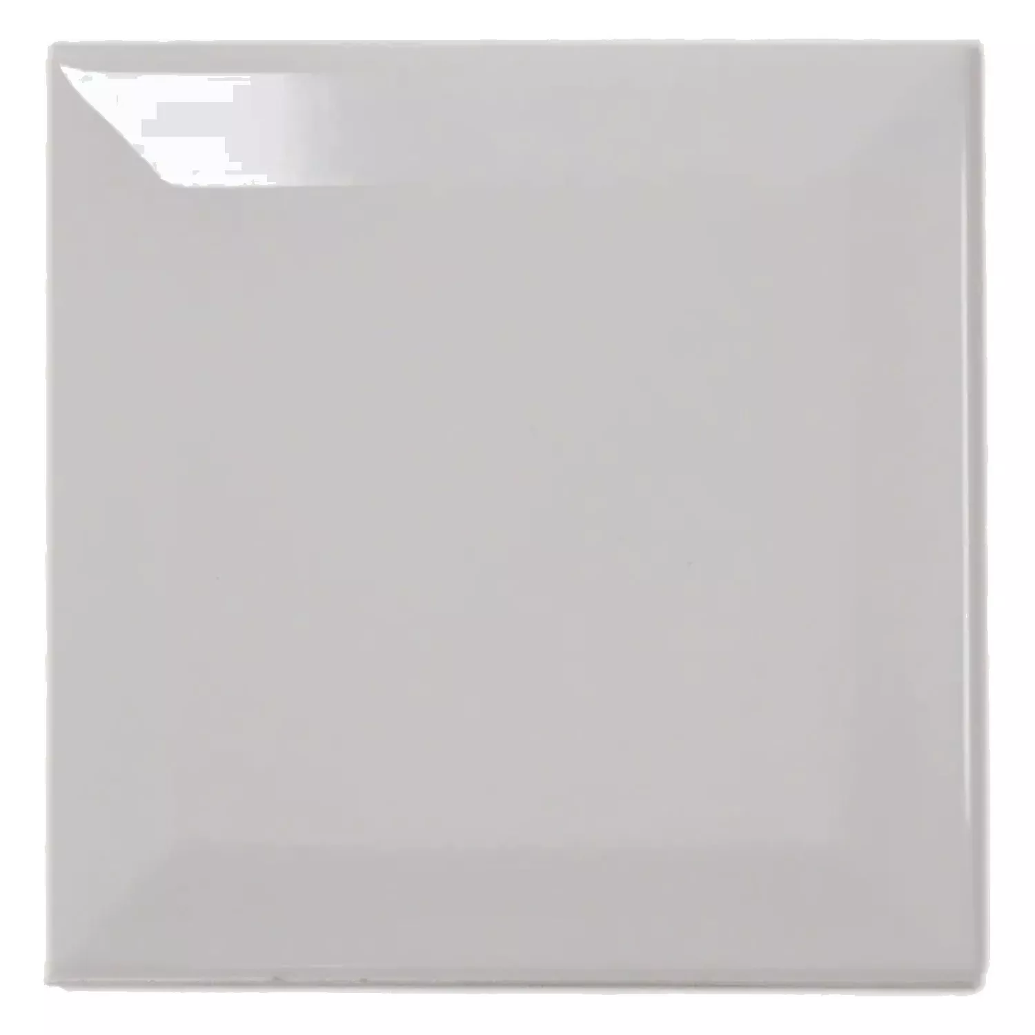 Ladrilho do metrô Cinza Brilhante 10x10 cm Faceta Catarina Gris