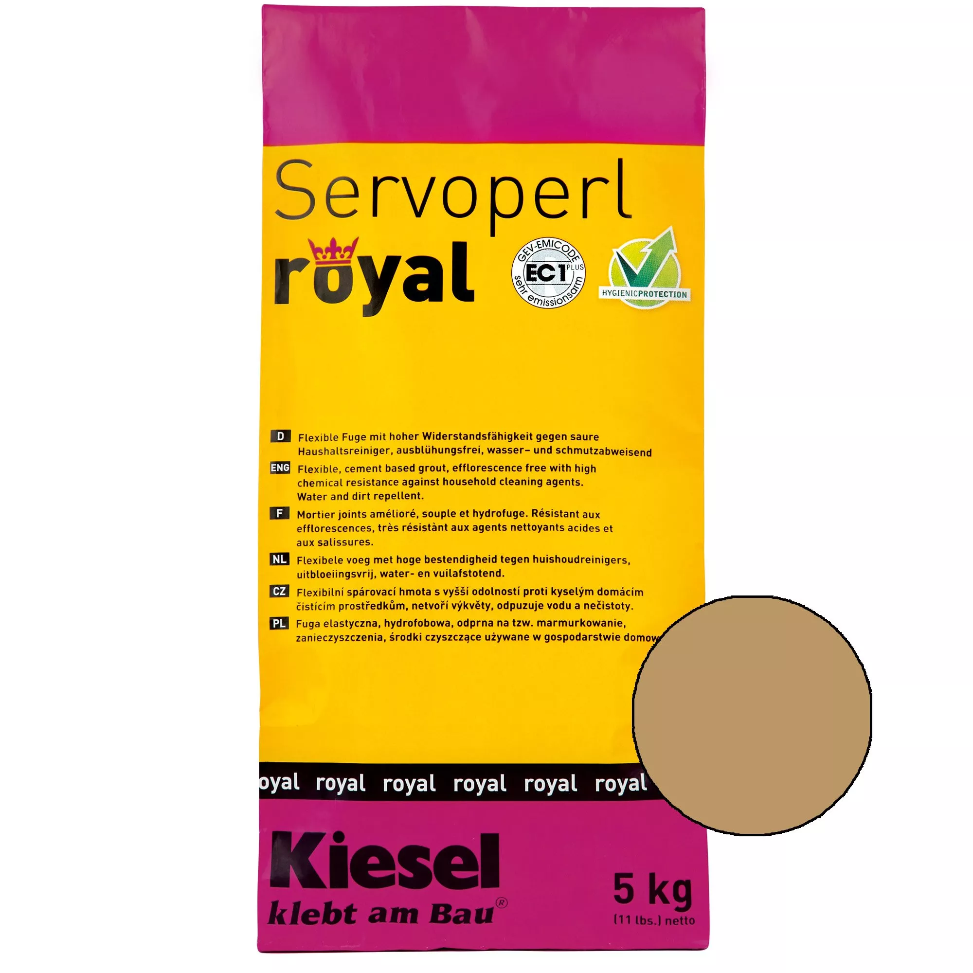 Kiesel Servoperl royal - composto comum - 5 kg marrom claro
