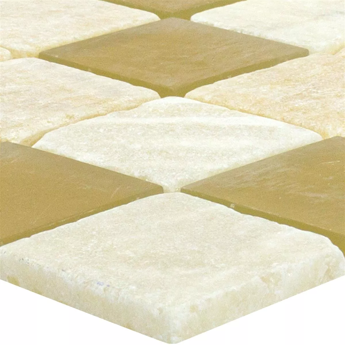 Mosaico de Pedra Natural de Vidro Azulejos Aurelius Marrom Bege Mix Mosaico de Pedra Natural de Vidro Azulejos Aurelius Marrom Bege Mix