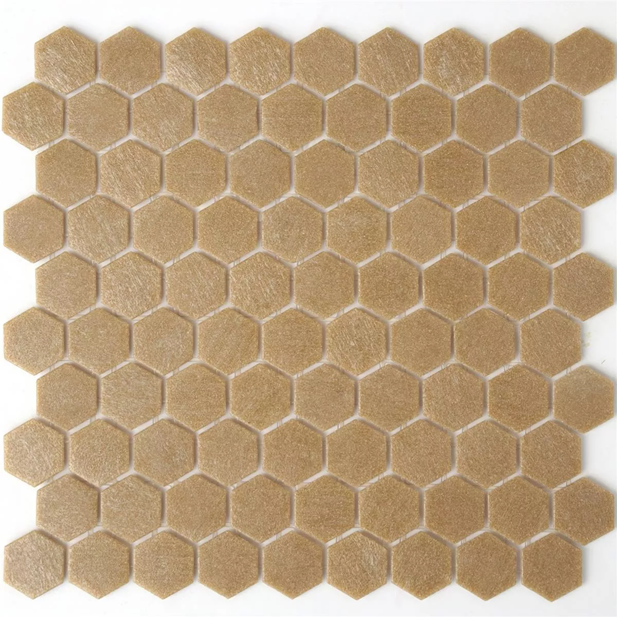 Mosaico De Vidro Azulejos Trend-Vi Hexagonal 182 Marrom Claro