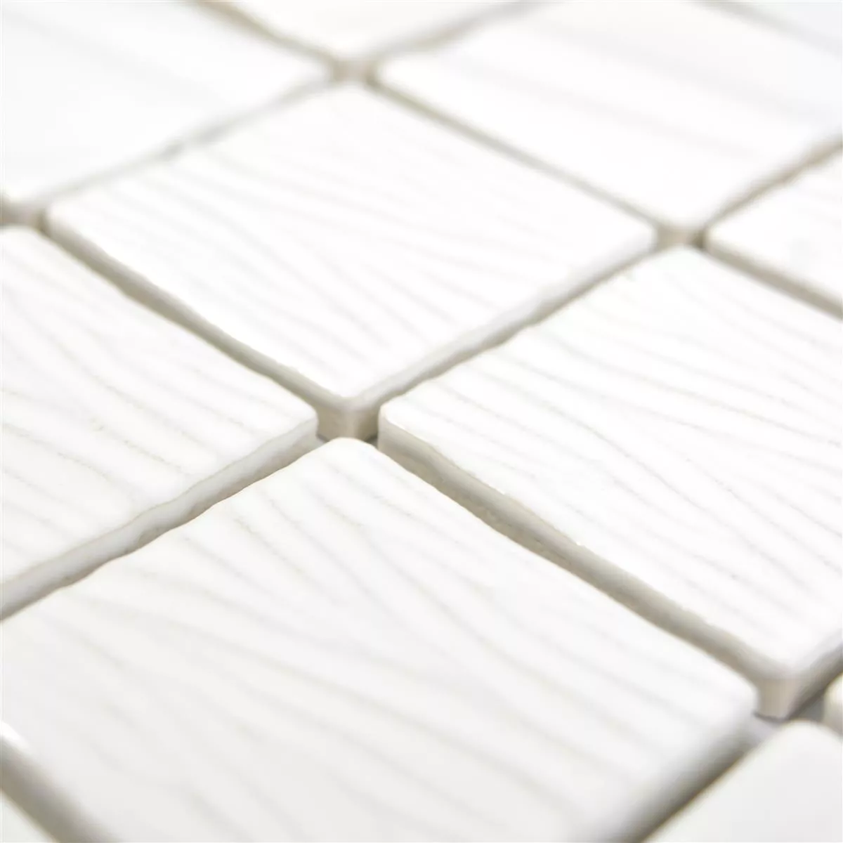 Padrão de Mosaico Cerâmico Azulejos Rokoko 3D Branco