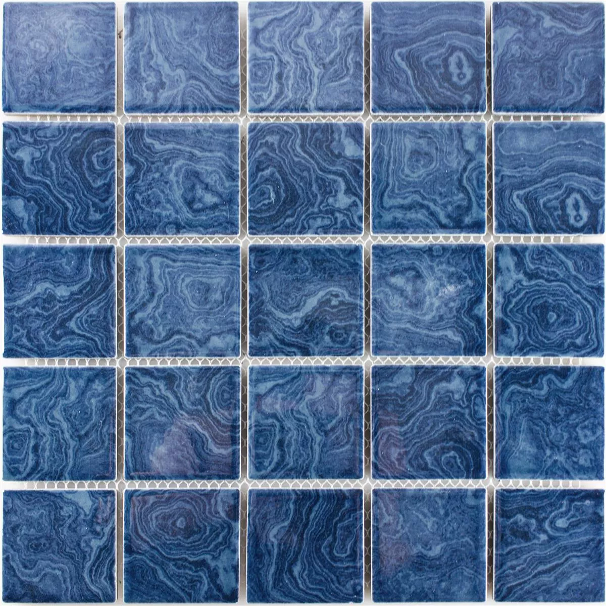 Cerâmica Azulejo Mosaico David Azul Uni