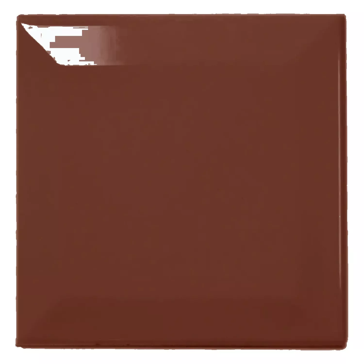 Ladrilho do metrô Marrom Brilhante 10x10 cm Faceta Catarina Marron