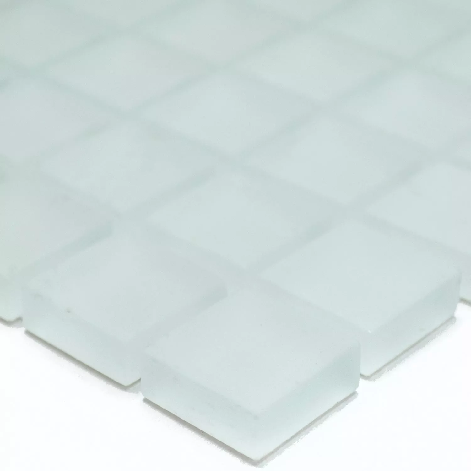 Padrão de Mosaico De Vidro Azulejos Branco Fosco Fosco