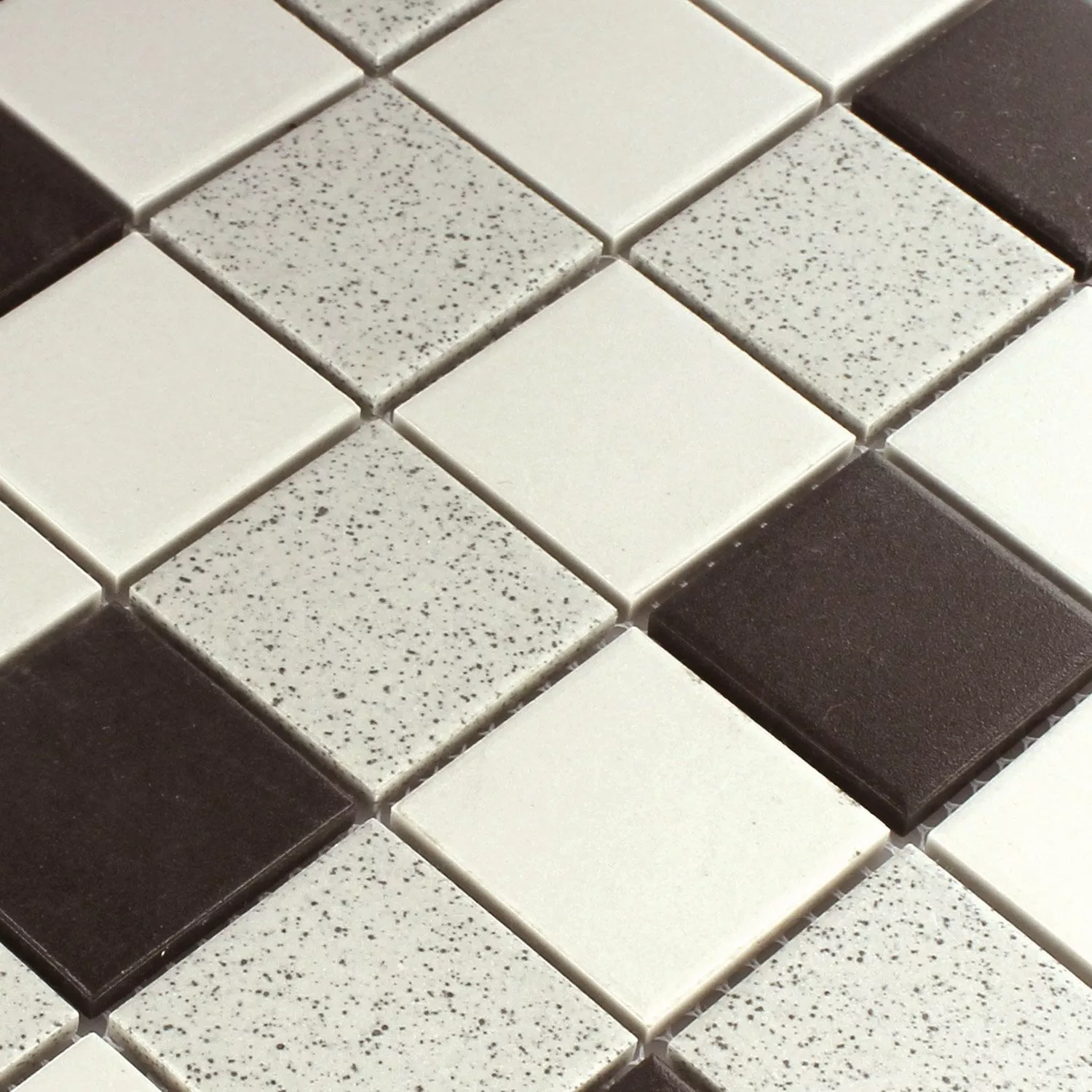 Padrão de Azulejo Mosaico Cerâmica Monforte Preto Cinza Fosco