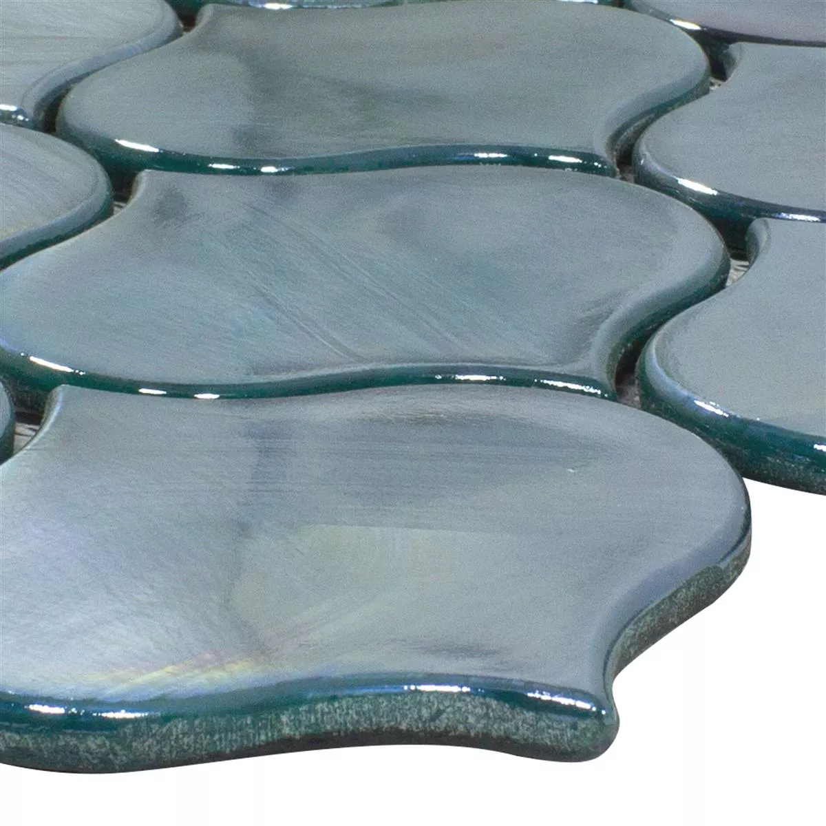 Mosaico De Vidro Azulejos Andalucia Arabesque Verde Mar