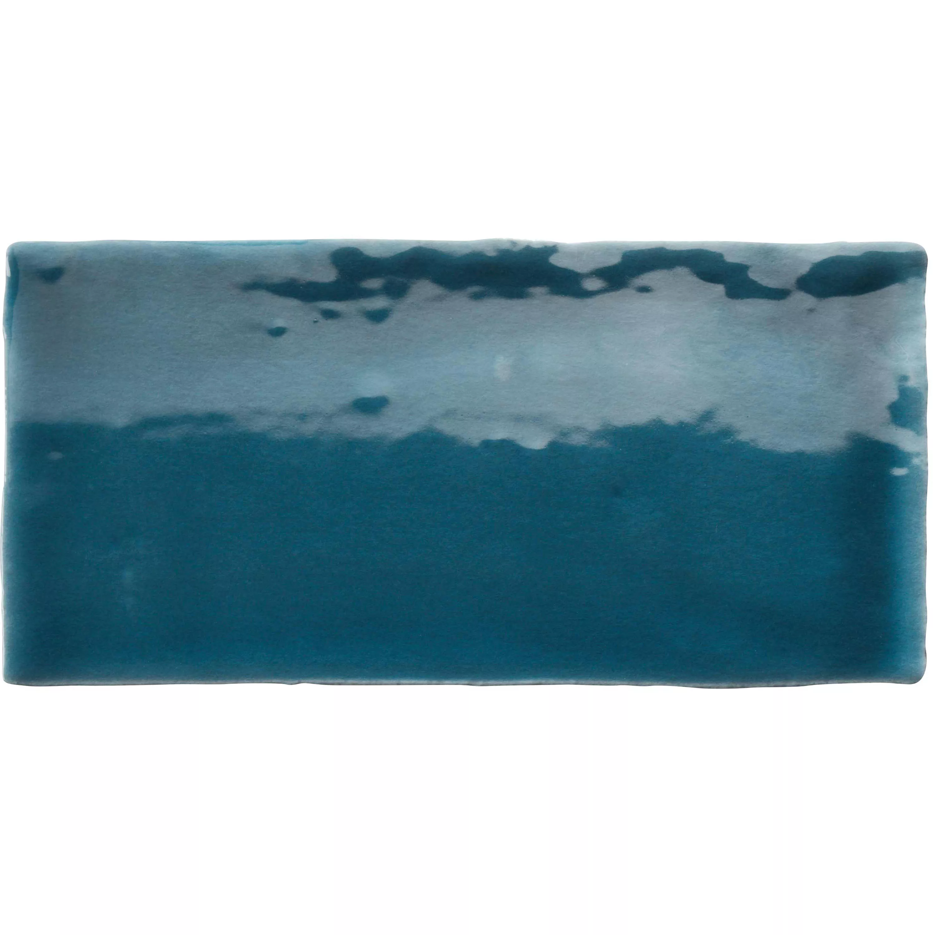 Padrão Azulejo Algier Feito à Mão 7,5x15cm Azul Escuro