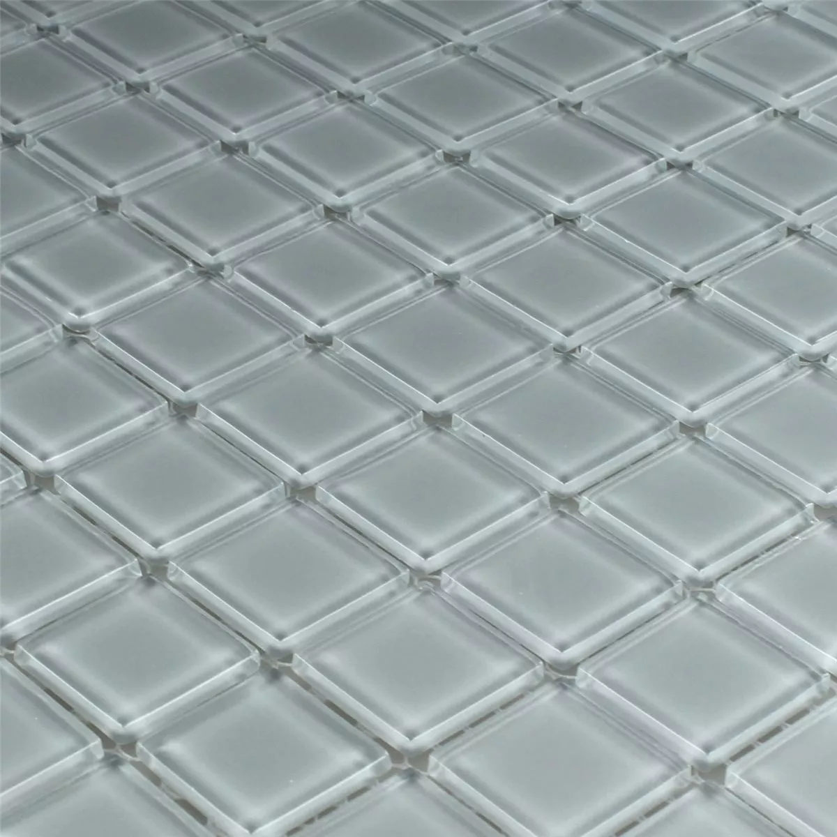 Mosaico De Vidro Azulejos 25x25x4mm Cinza Uni