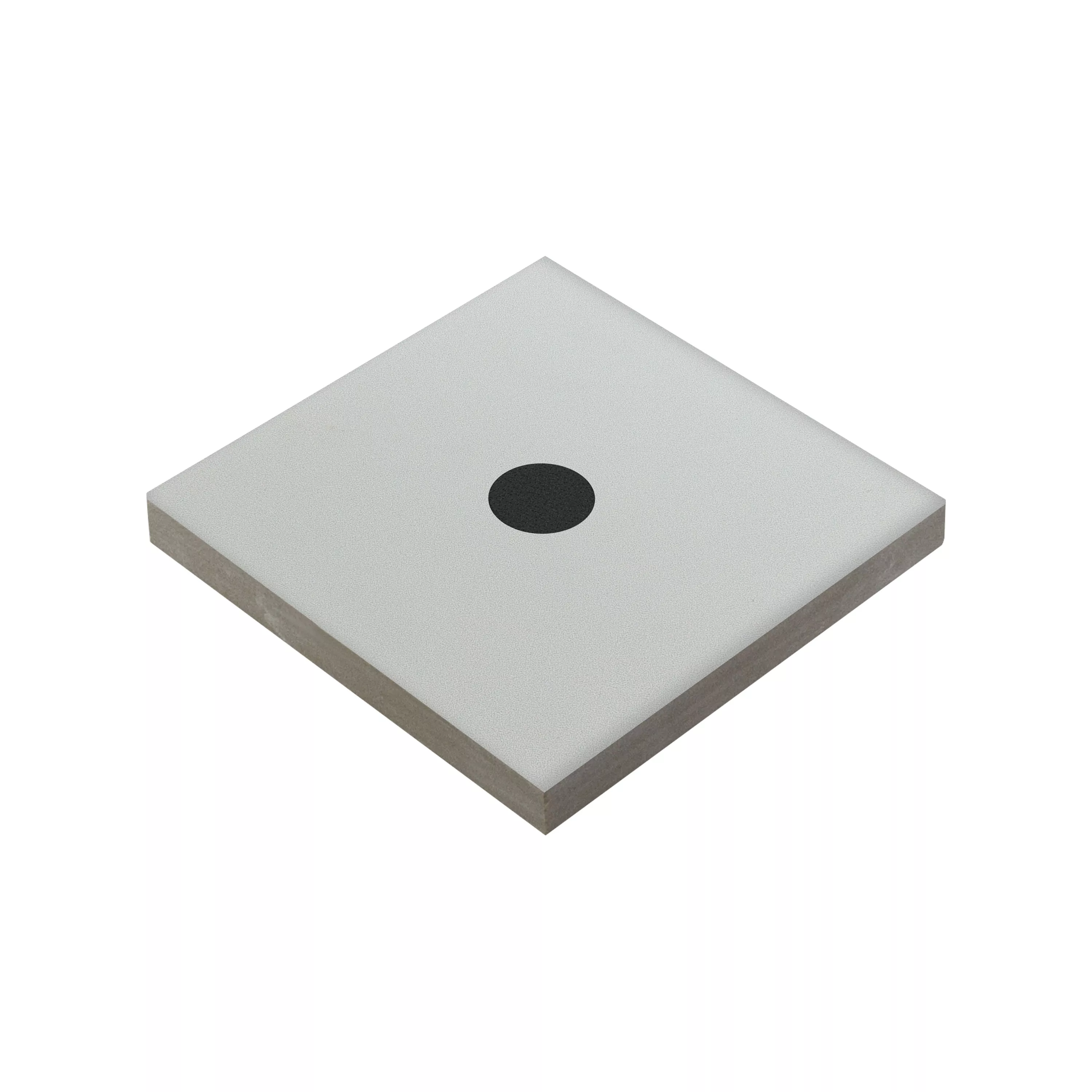 Grés Porcelânico Azulejos Genexia Preto Branco Decor 3 Rosana  4,6x4,6cm